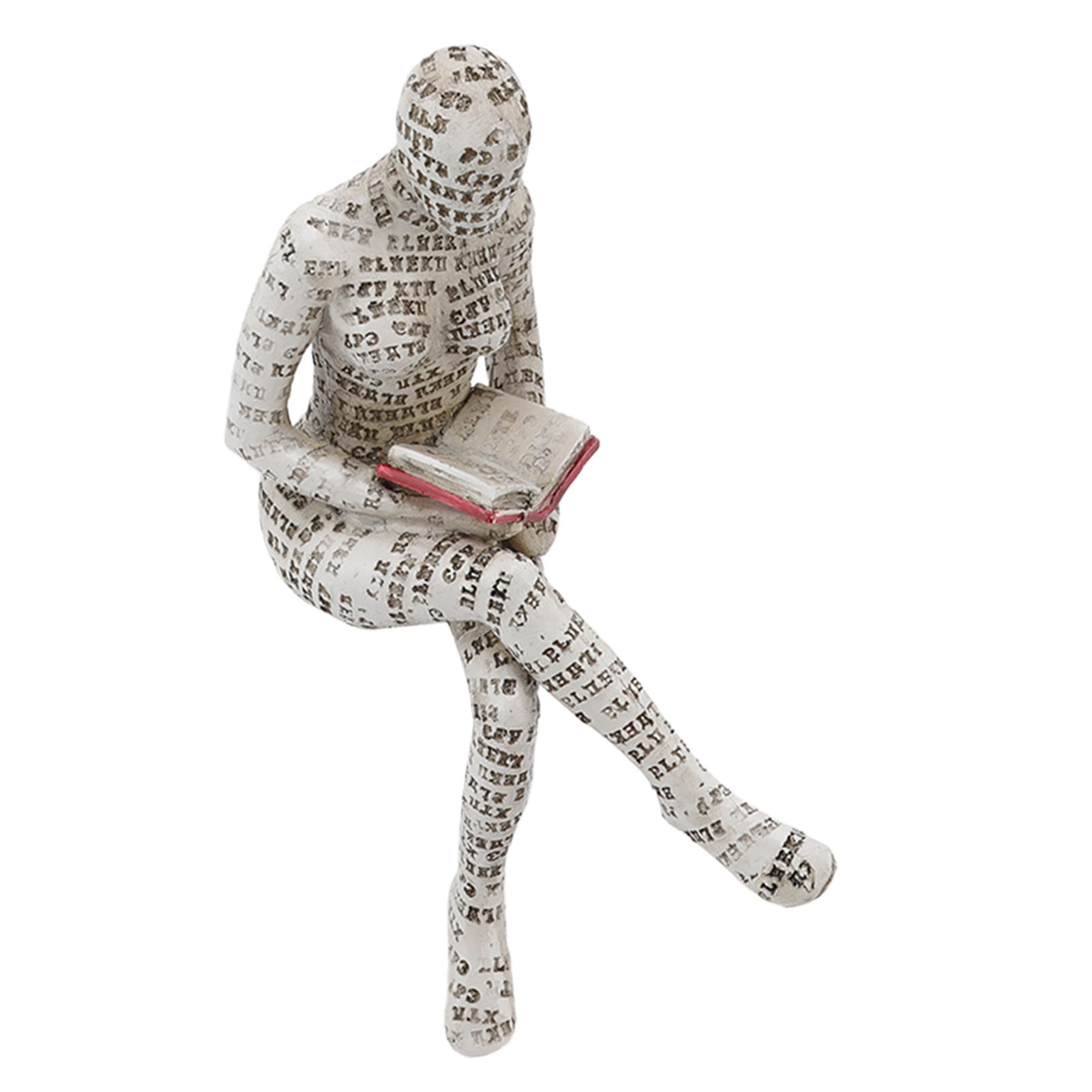 Resin Reading Woman Figurine Innovative Lady Reading Pulp Molding Bookshelf Ornaments for Home Decoration E - Image 3