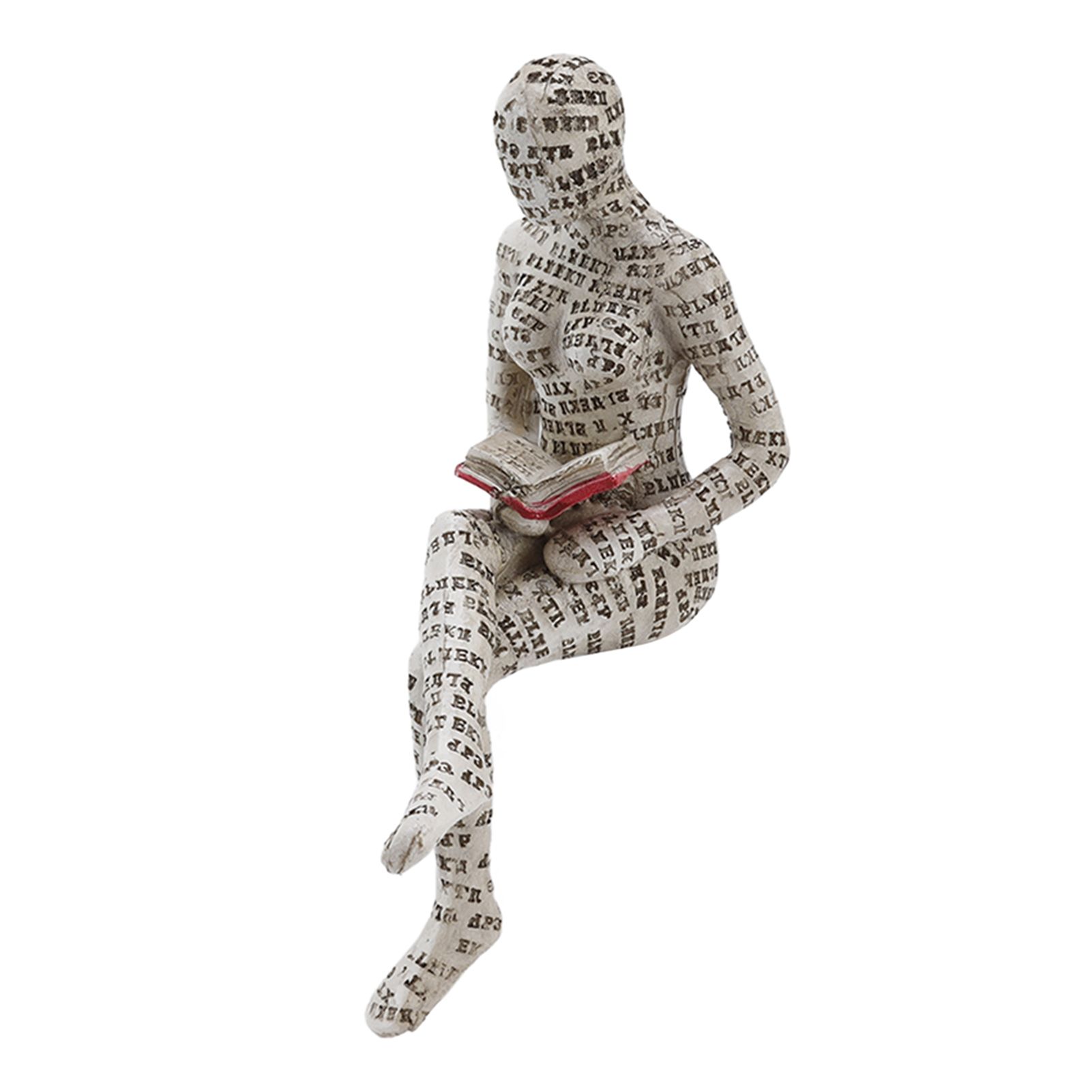 Resin Reading Woman Figurine Innovative Lady Reading Pulp Molding Bookshelf Ornaments for Home Decoration E - Image 4
