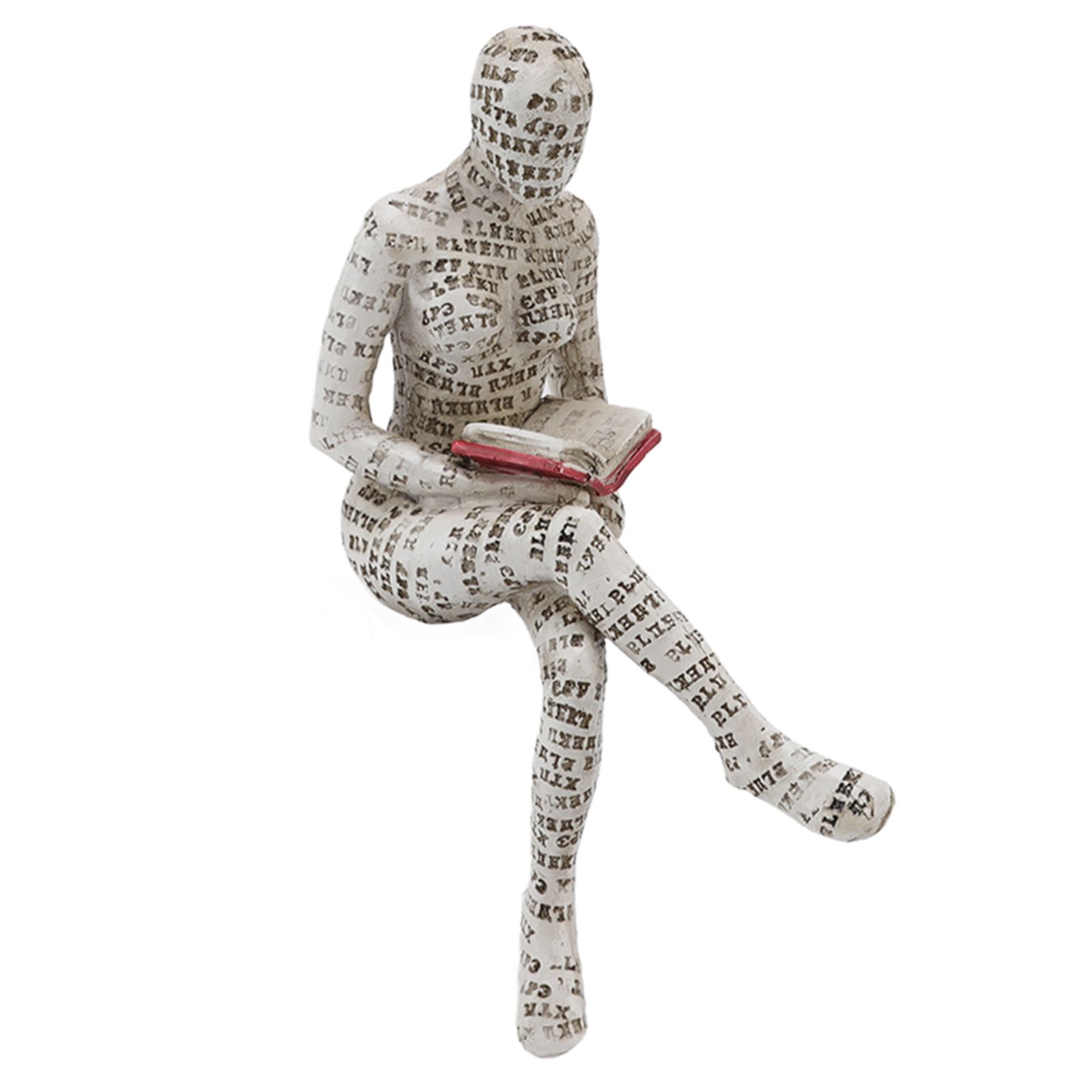 Resin Reading Woman Figurine Innovative Lady Reading Pulp Molding Bookshelf Ornaments for Home Decoration E - Image 5
