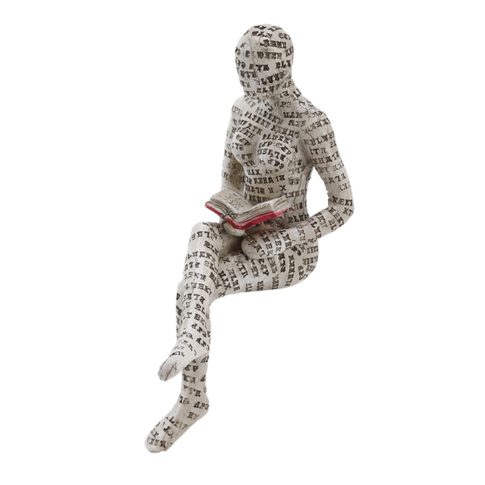 Resin Reading Woman Figurine Innovative Lady Reading Pulp Molding Bookshelf Ornaments for Home Decoration E - Image 6