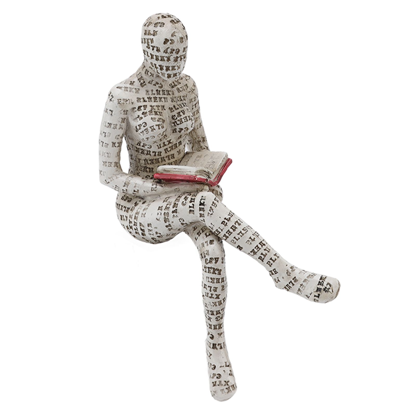Resin Reading Woman Figurine Innovative Lady Reading Pulp Molding Bookshelf Ornaments for Home Decoration E - Image 7