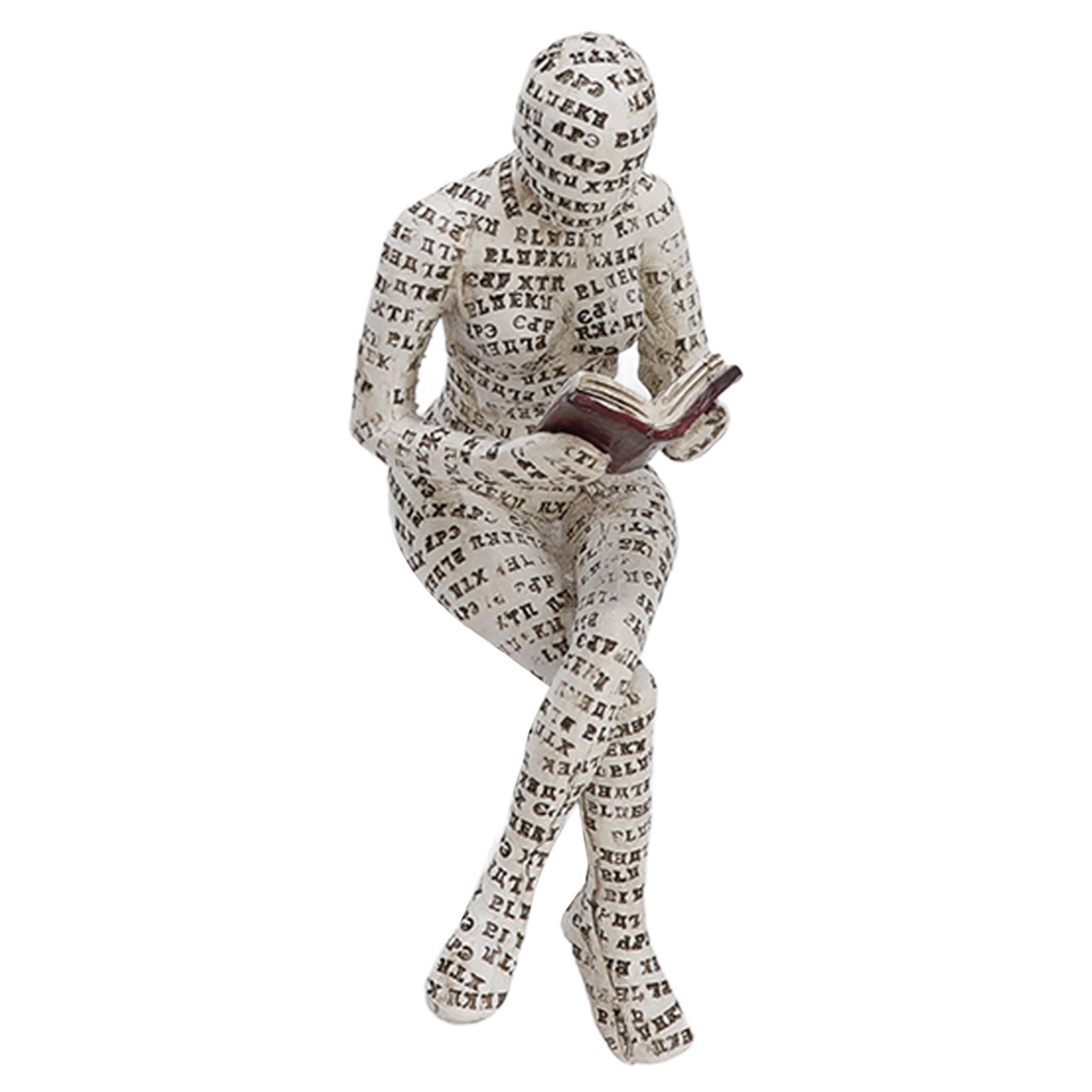 Resin Reading Woman Figurine Innovative Lady Reading Pulp Molding Bookshelf Ornaments for Home Decoration F - Image 3