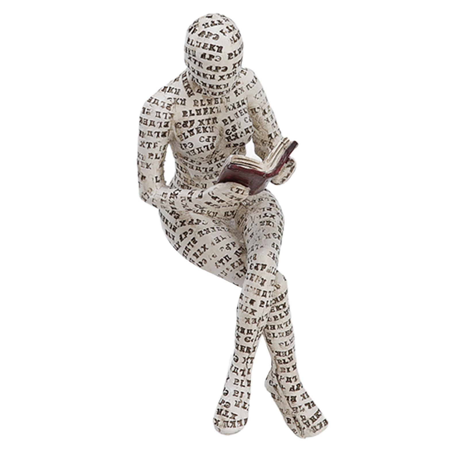 Resin Reading Woman Figurine Innovative Lady Reading Pulp Molding Bookshelf Ornaments for Home Decoration F - Image 4