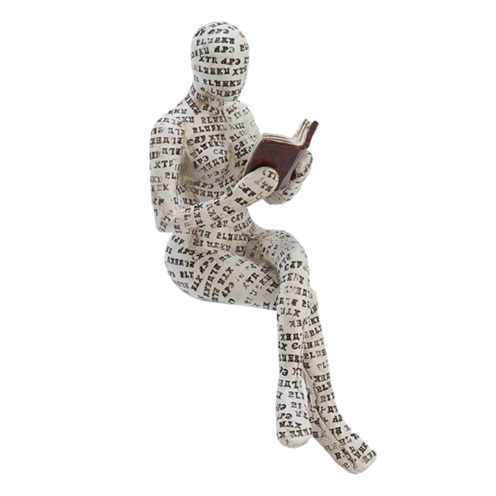 Resin Reading Woman Figurine Innovative Lady Reading Pulp Molding Bookshelf Ornaments for Home Decoration F - Image 5