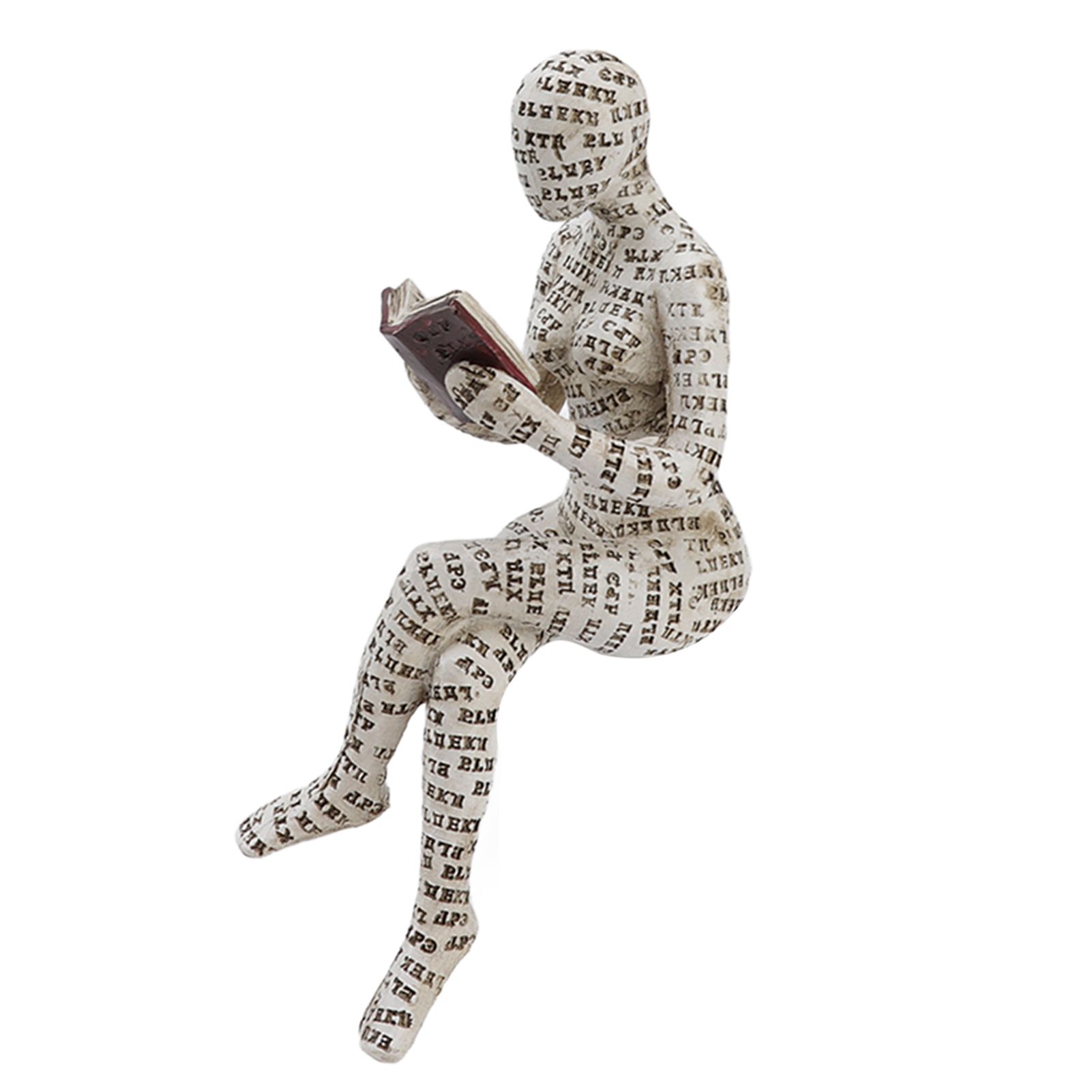 Resin Reading Woman Figurine Innovative Lady Reading Pulp Molding Bookshelf Ornaments for Home Decoration F - Image 6