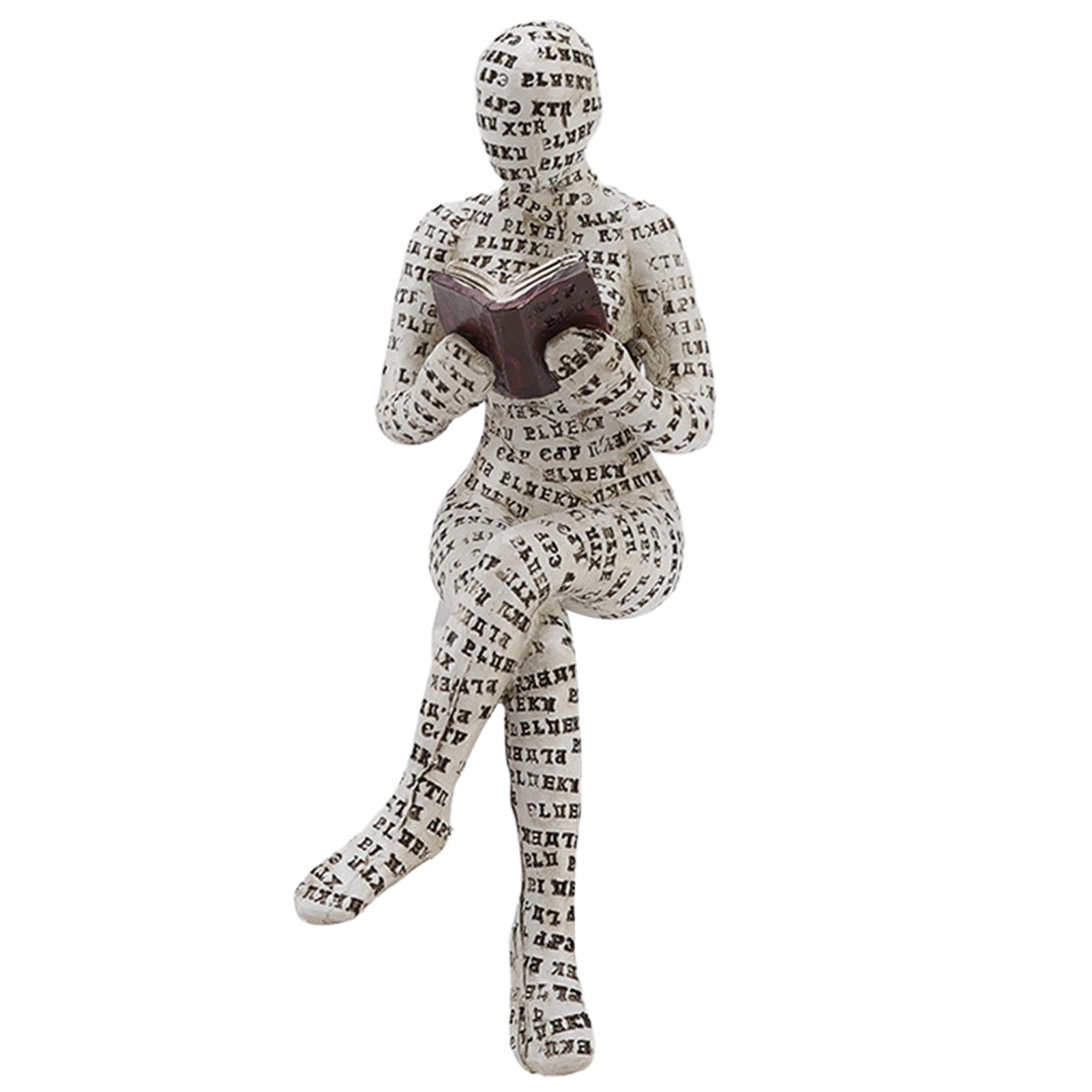 Resin Reading Woman Figurine Innovative Lady Reading Pulp Molding Bookshelf Ornaments for Home Decoration F - Image 7