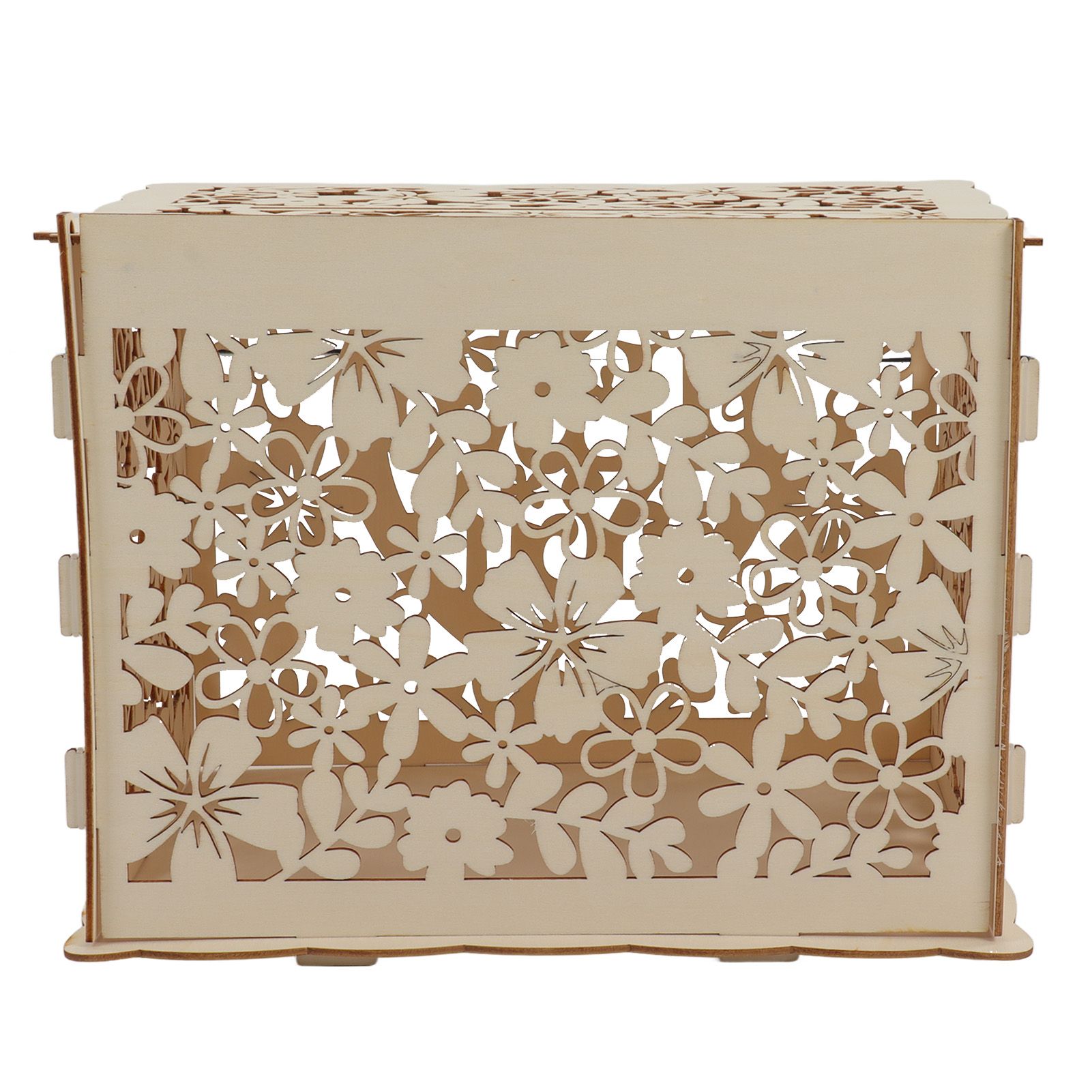 DIY Hollow Wooden Box Gift Card Money Case Wedding Reception Decoration Box Easy Assembly JM01192 Large - Image 3