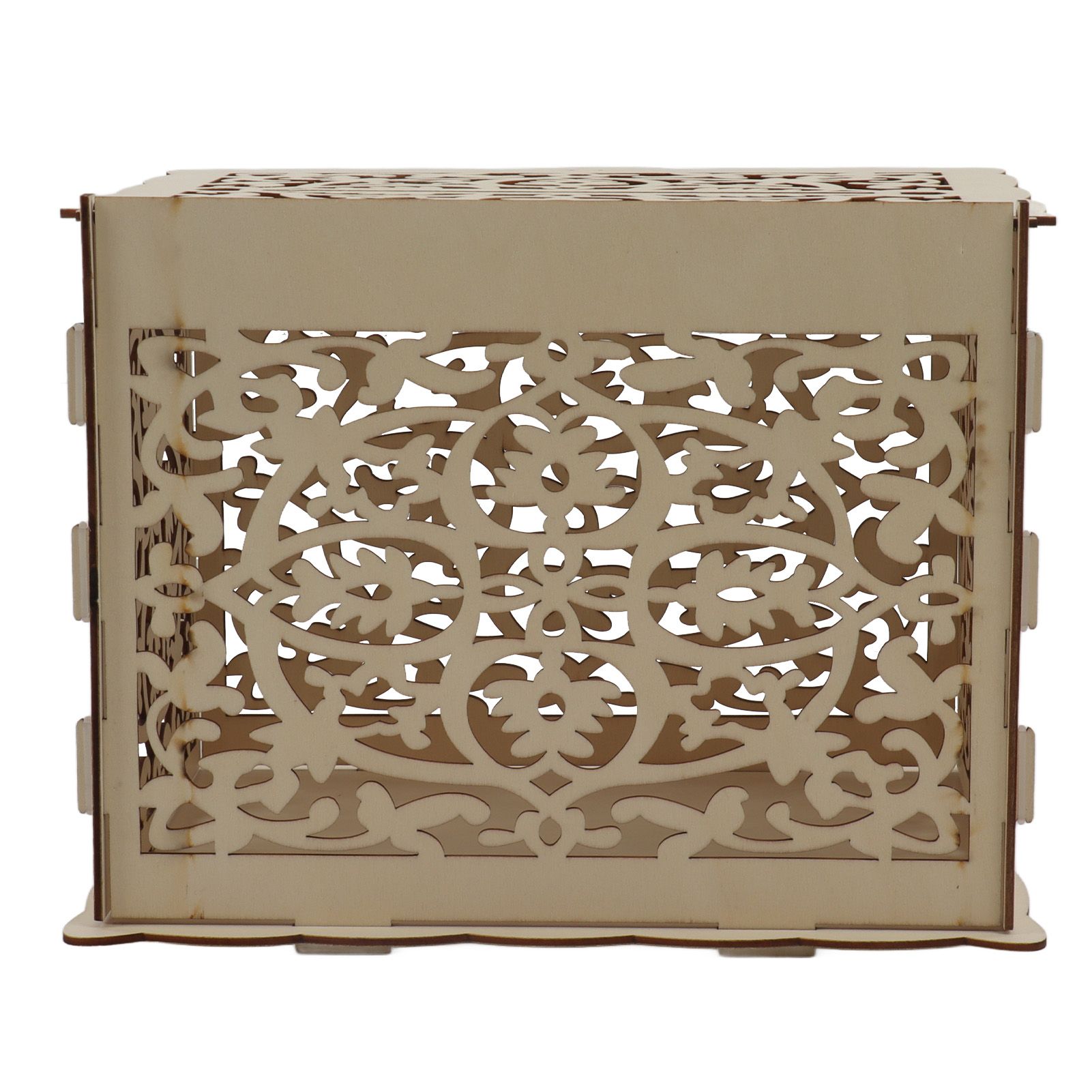 DIY Hollow Wooden Box Gift Card Money Case Wedding Reception Decoration Box Easy Assembly JM01319 Small - Image 2