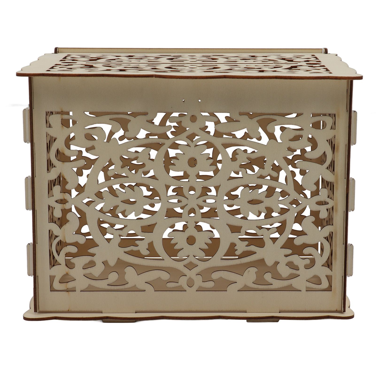 DIY Hollow Wooden Box Gift Card Money Case Wedding Reception Decoration Box Easy Assembly JM01319 Small - Image 6