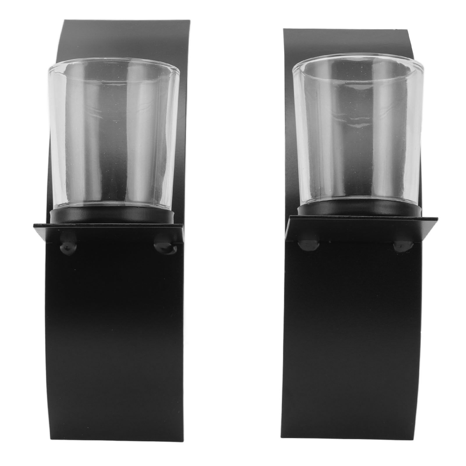 2Set Wall Mounted Candlestick Iron Three Dimensional Arc Design Candle Tray for Bedroom - Image 7