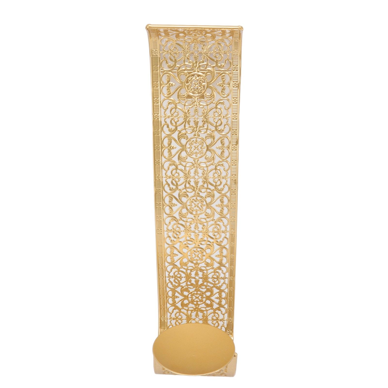 Shelving Solution Wall Sconce Candle Holder Gold Hollow Carved Exquisite Details Metal Wall Candle Holder for Bedrooms - Image 6