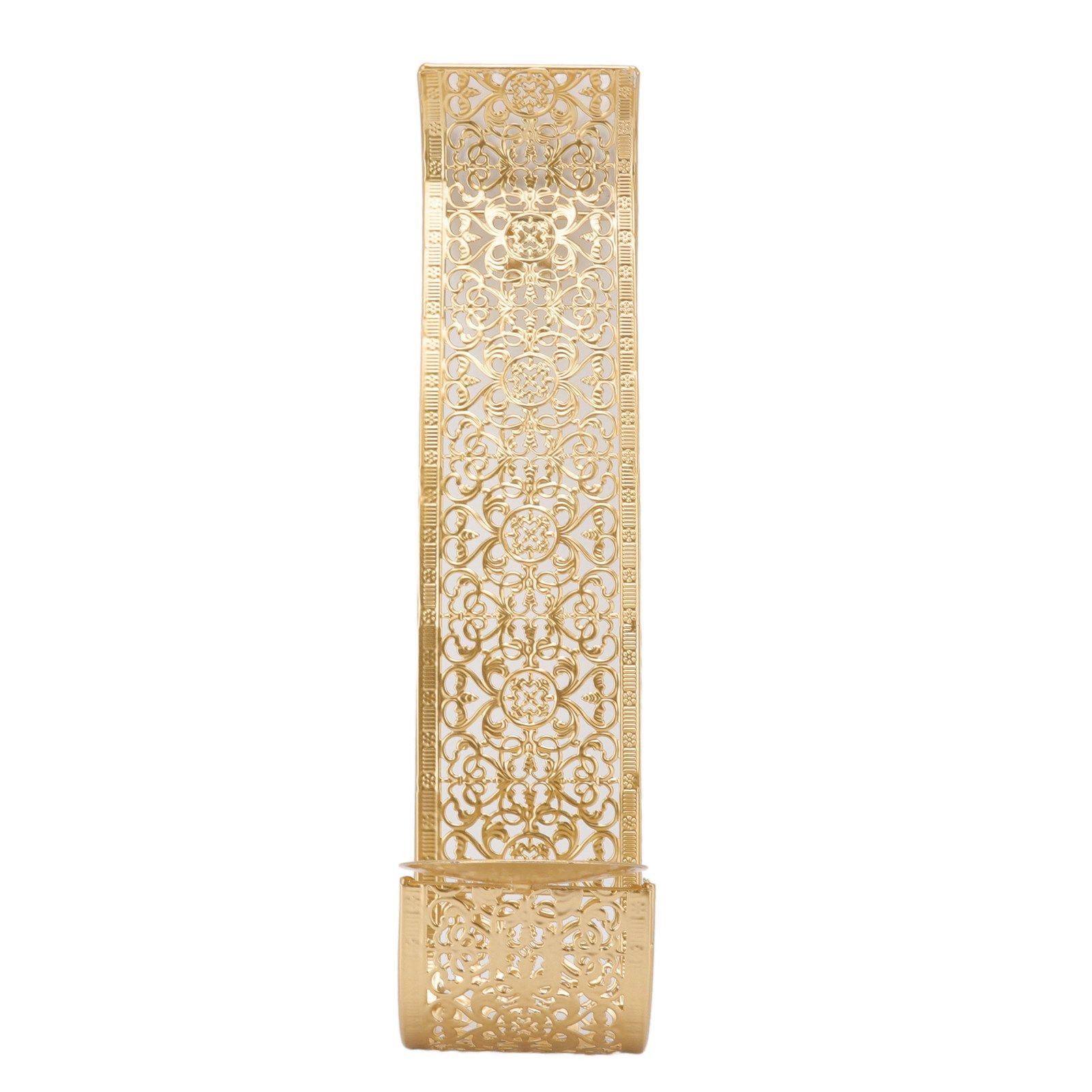 Shelving Solution Wall Sconce Candle Holder Gold Hollow Carved Exquisite Details Metal Wall Candle Holder for Bedrooms - Image 8
