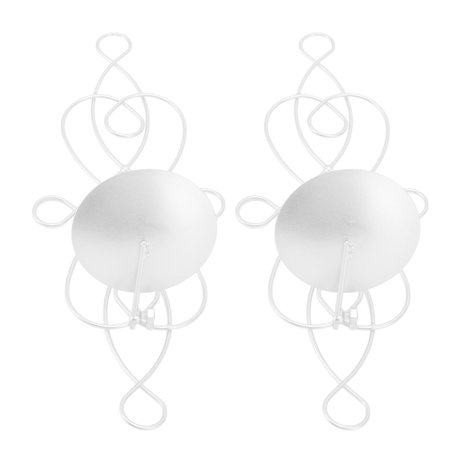 2 Sets Iron Wall Candle Sconce Holder Foldable Deformation Resistance Innovative Wall Candle Holder for Bedroom Dining Room White - Image 8