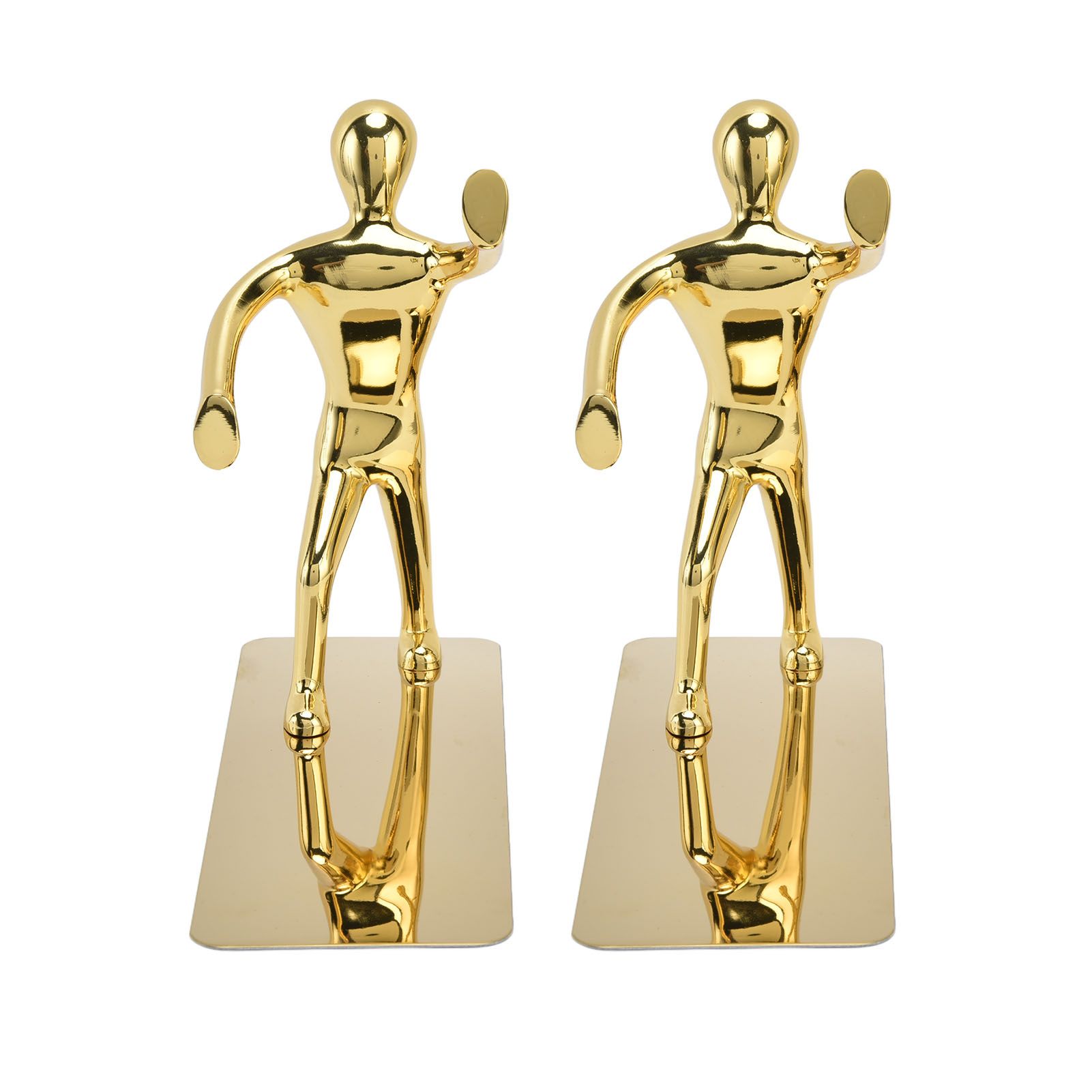 Stainless Steel Man Bookends Prevent Slipping Kung Fu Man Bookends for Home Decoration for Home Office - Image 1