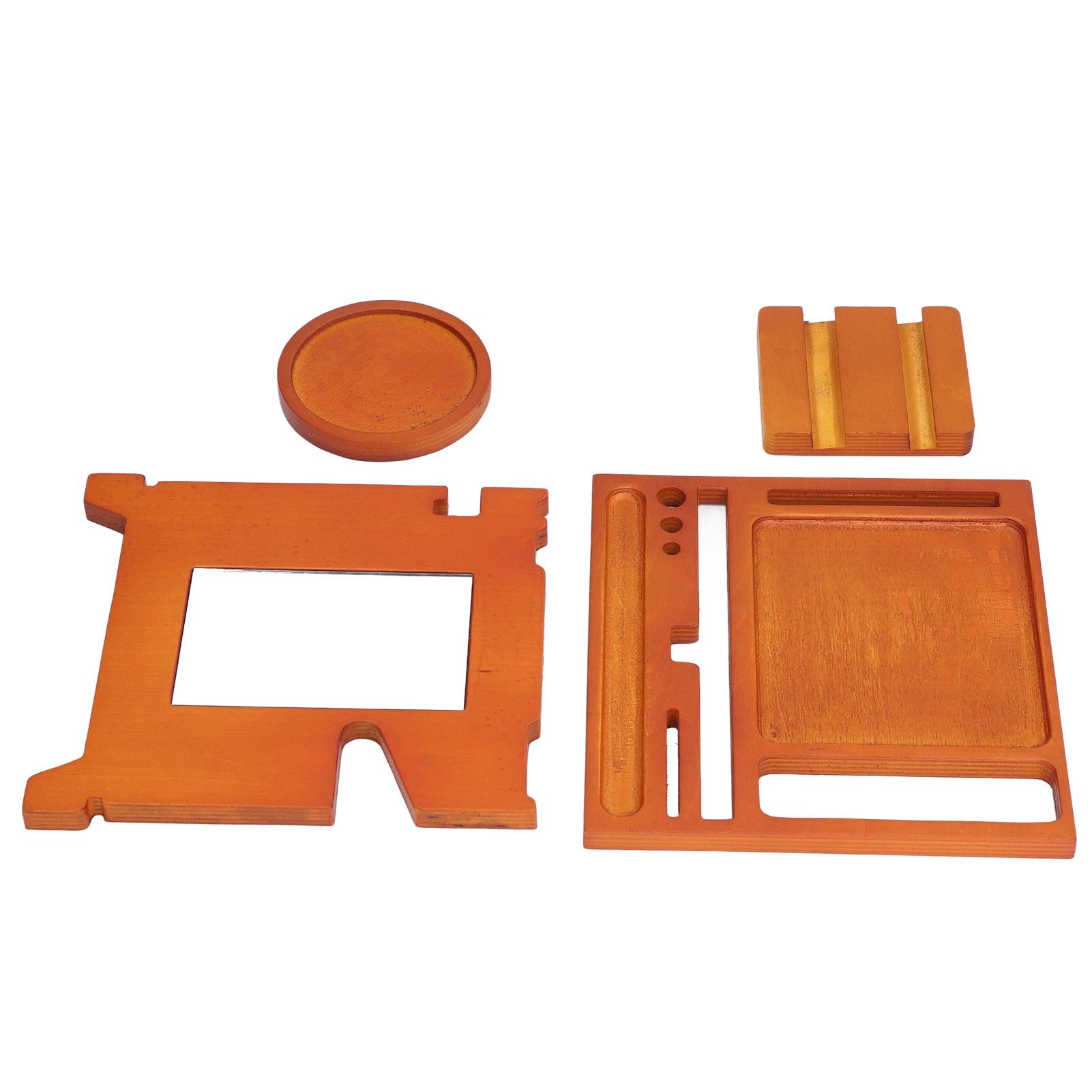 Wood Mobile Phone Base Multifunctional Durable Watch Glasses Key Storage Bracket Desktop Organizer - Image 3