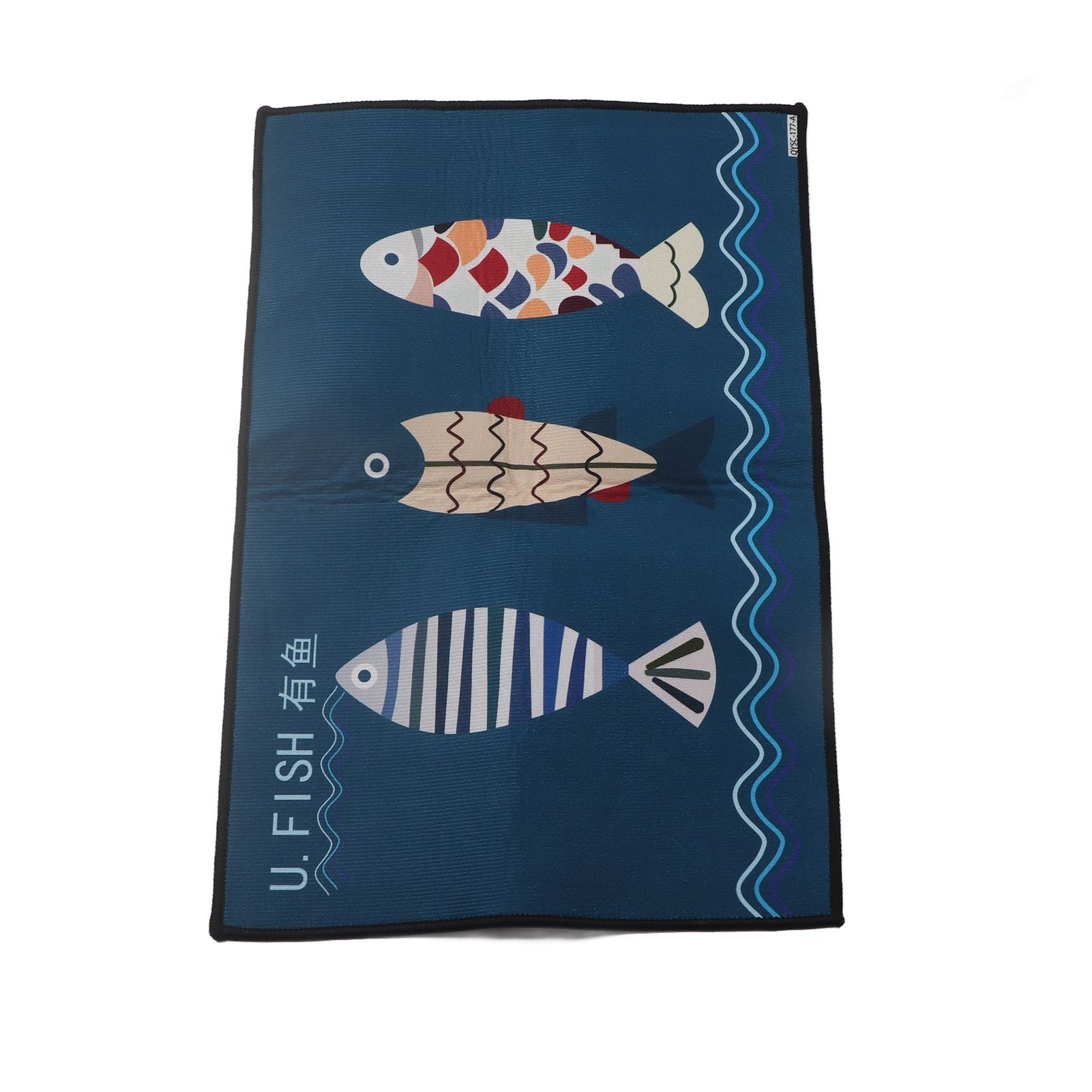 Floor Mat Prevent Slip Wearable Comfortable Cute Pattern Kitchen Pad for Living Room Bathroom Doorway Fish 40x60cm / 15.8x23.6in - Image 3