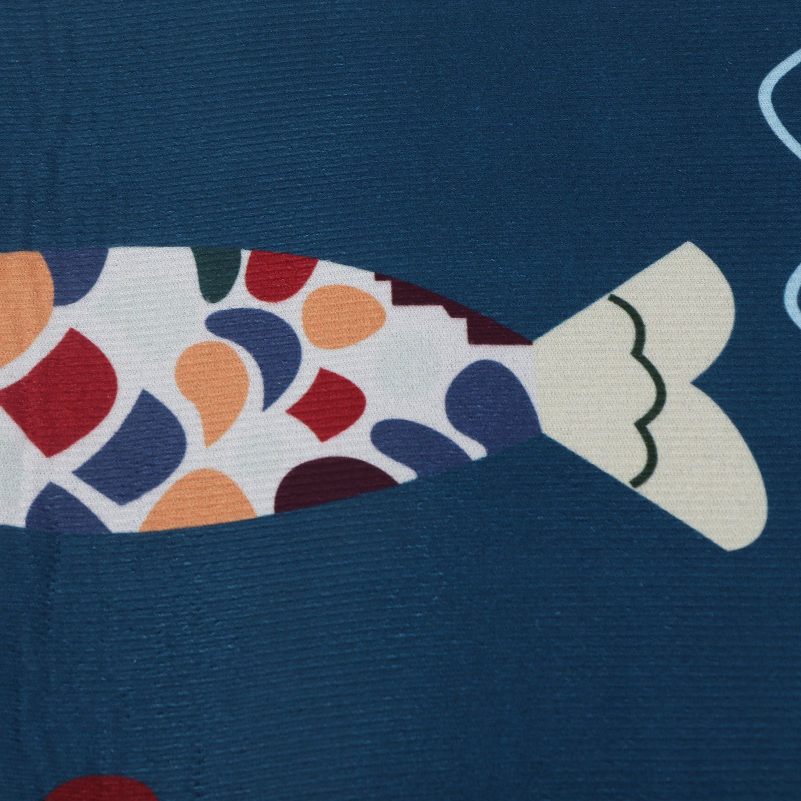 Floor Mat Prevent Slip Wearable Comfortable Cute Pattern Kitchen Pad for Living Room Bathroom Doorway Fish 40x60cm / 15.8x23.6in - Image 5