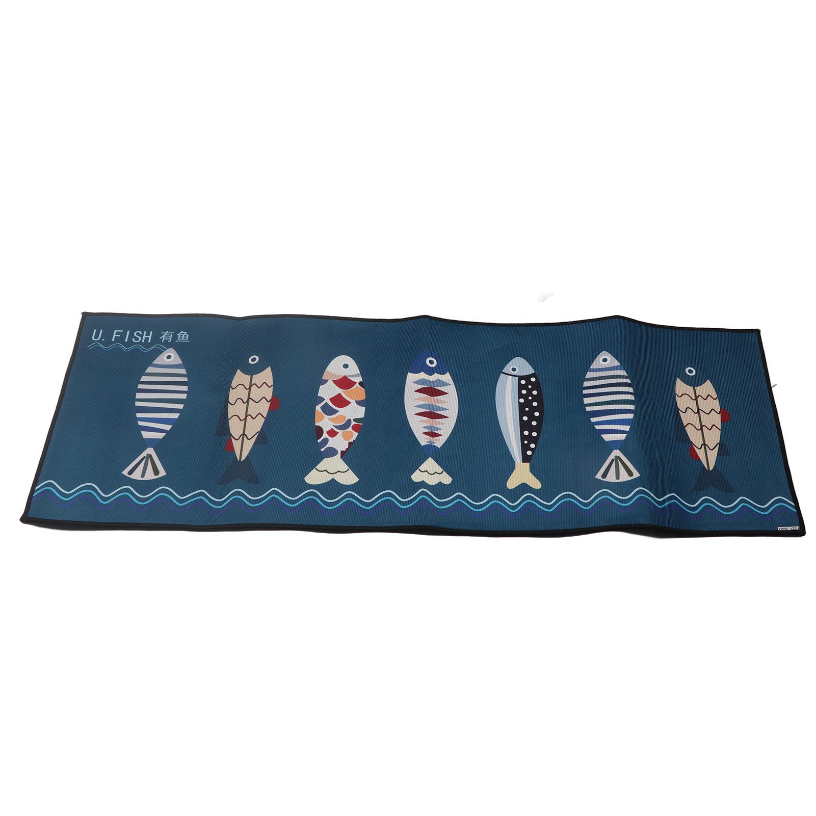 Floor Mat Prevent Slip Wearable Comfortable Cute Pattern Kitchen Pad for Living Room Bathroom Doorway Fish 40x120cm / 15.8x47.2in - Image 1