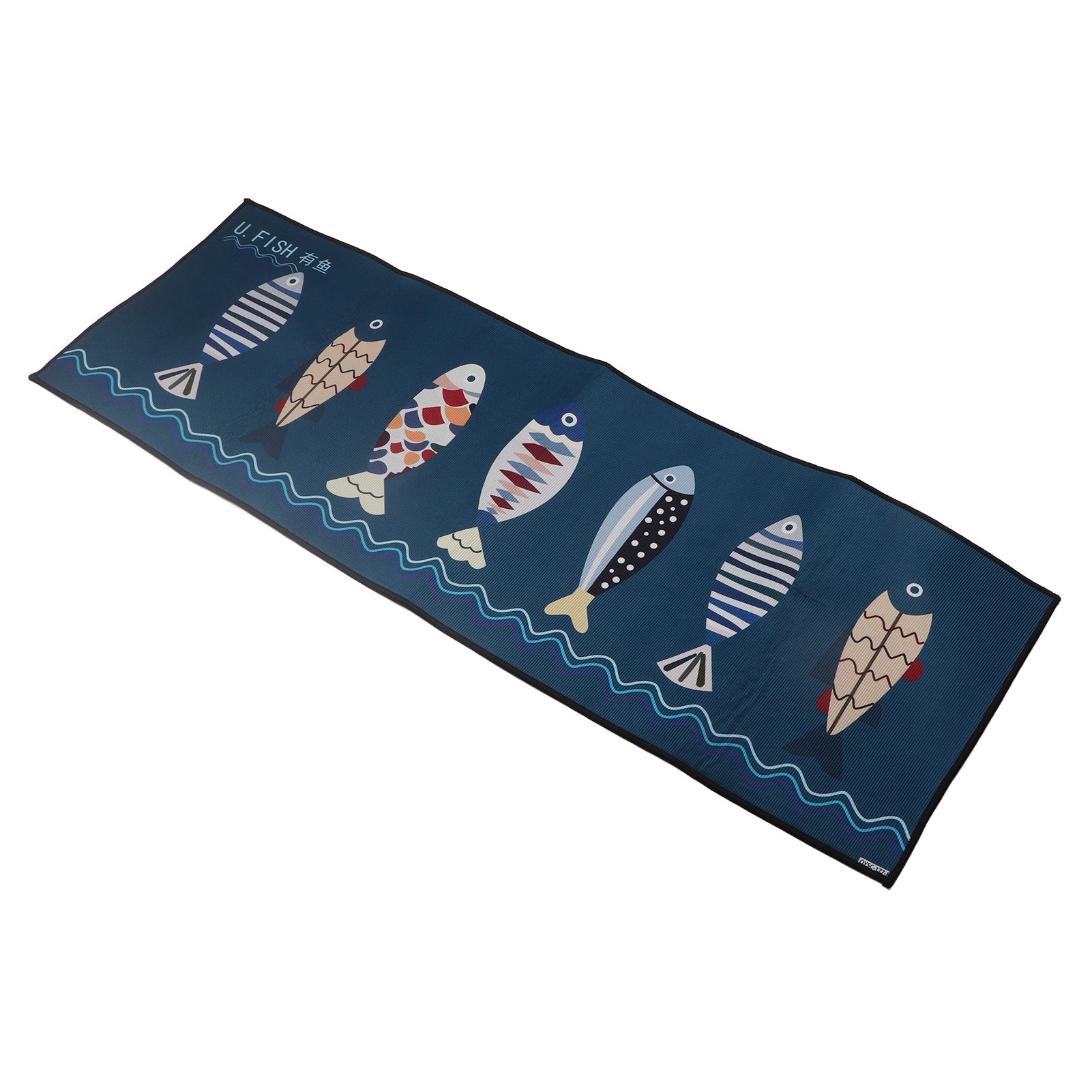 Floor Mat Prevent Slip Wearable Comfortable Cute Pattern Kitchen Pad for Living Room Bathroom Doorway Fish 40x120cm / 15.8x47.2in - Image 3