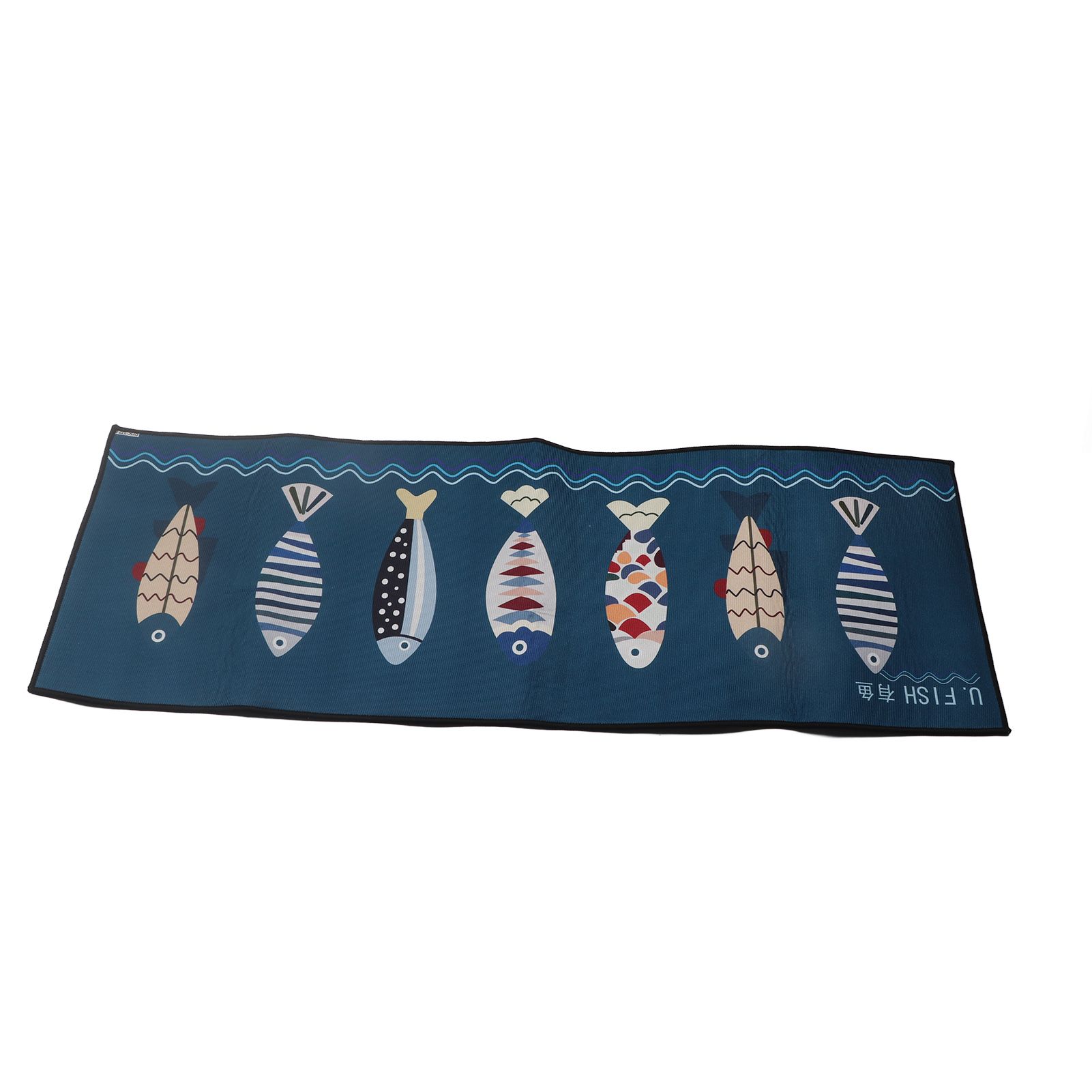 Floor Mat Prevent Slip Wearable Comfortable Cute Pattern Kitchen Pad for Living Room Bathroom Doorway Fish 40x120cm / 15.8x47.2in - Image 4