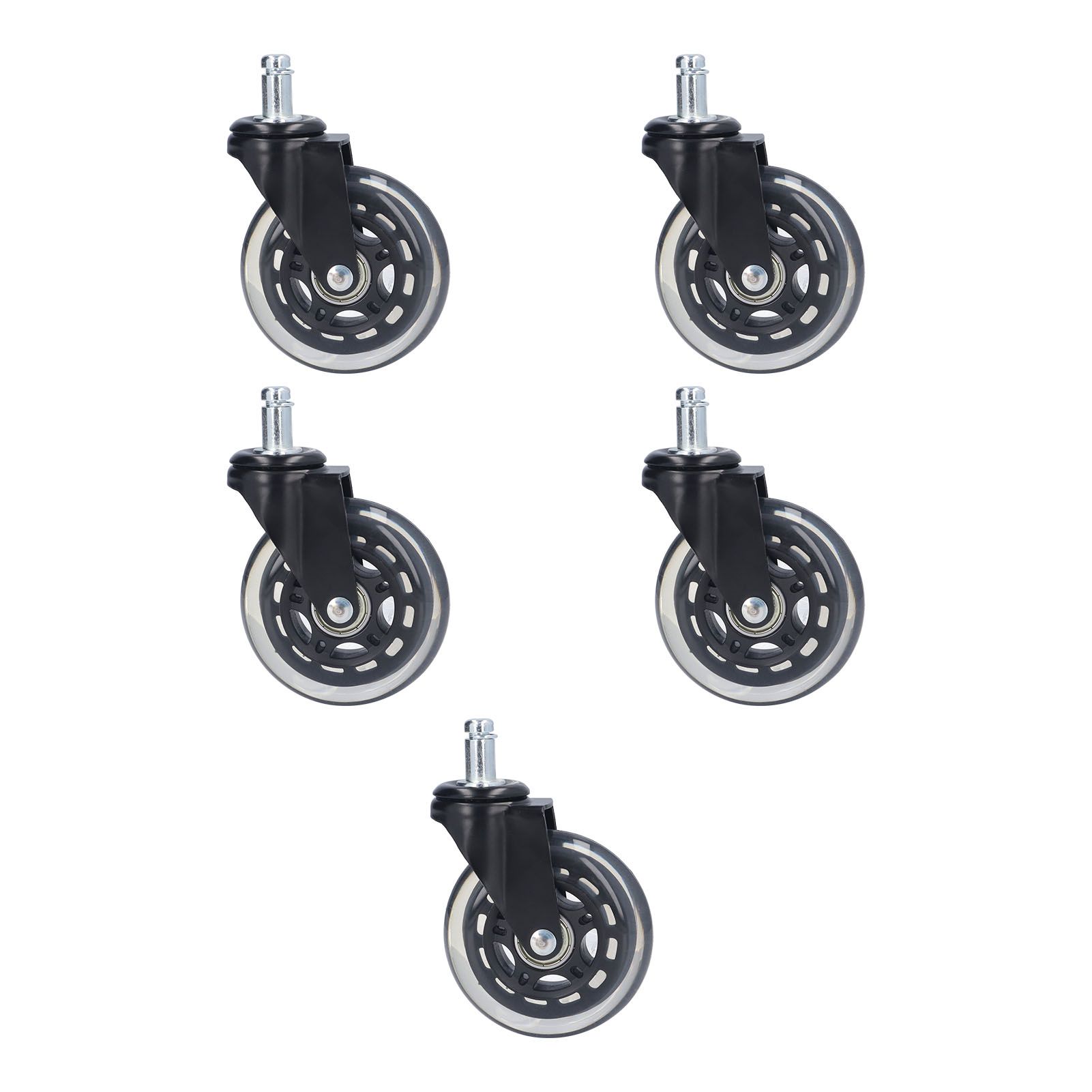 5 Pcs Chair Rotate Wheel 3in 360 Degree Noise Free Scratch Resistant Straight Chair Caster for Office - Image 7