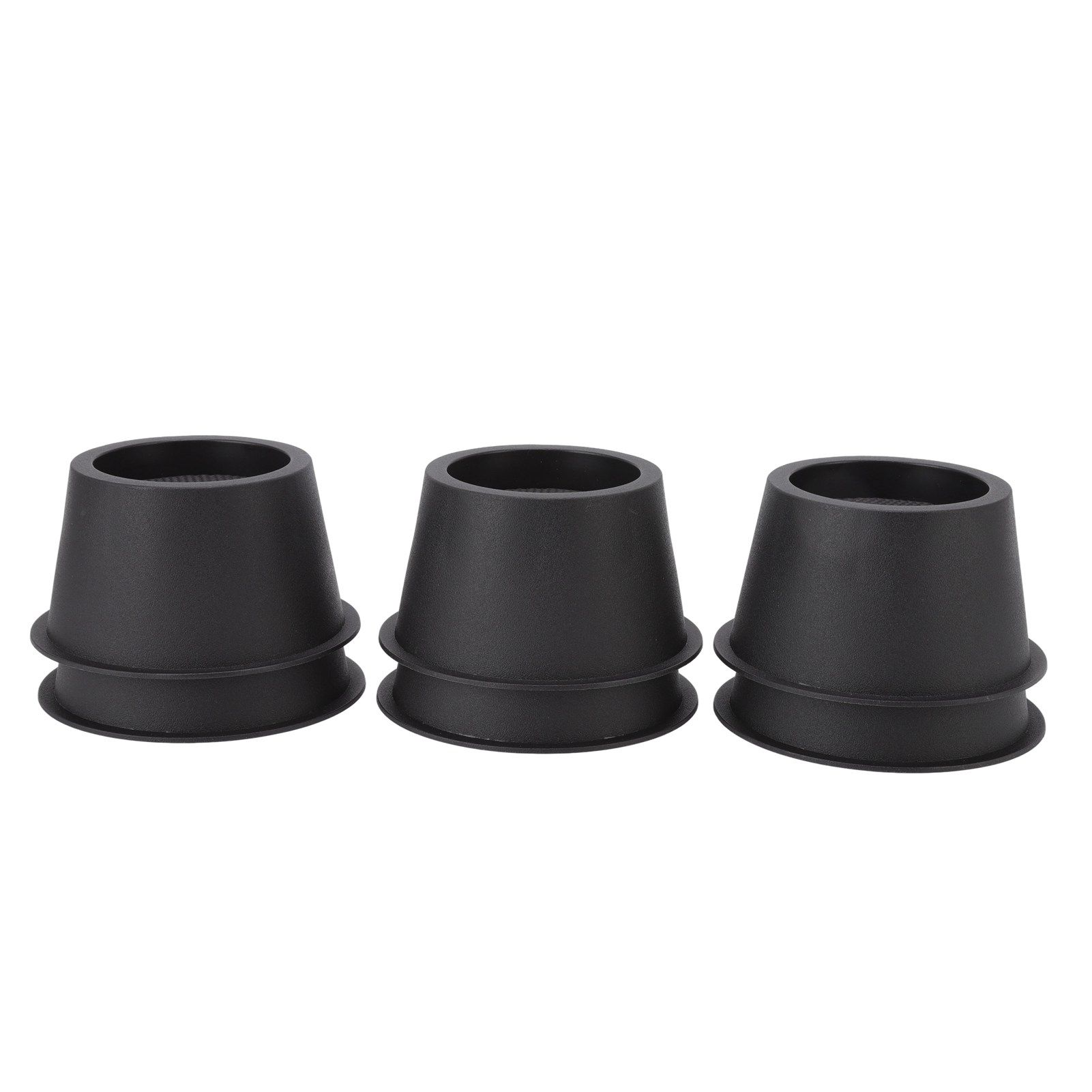6Pcs Furniture Risers Round Plastic Furniture Lift Riser for Bed Table Couch Black 2.8in - Image 3