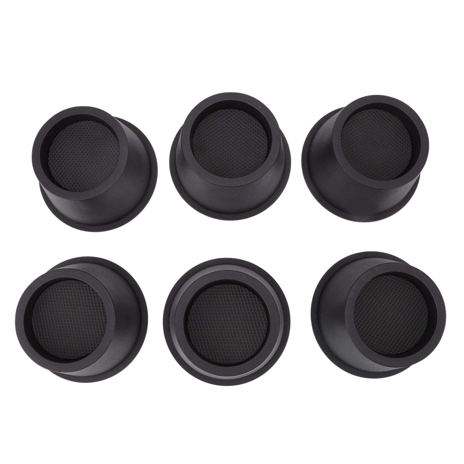 6Pcs Furniture Risers Round Plastic Furniture Lift Riser for Bed Table Couch Black 2.8in - Image 4