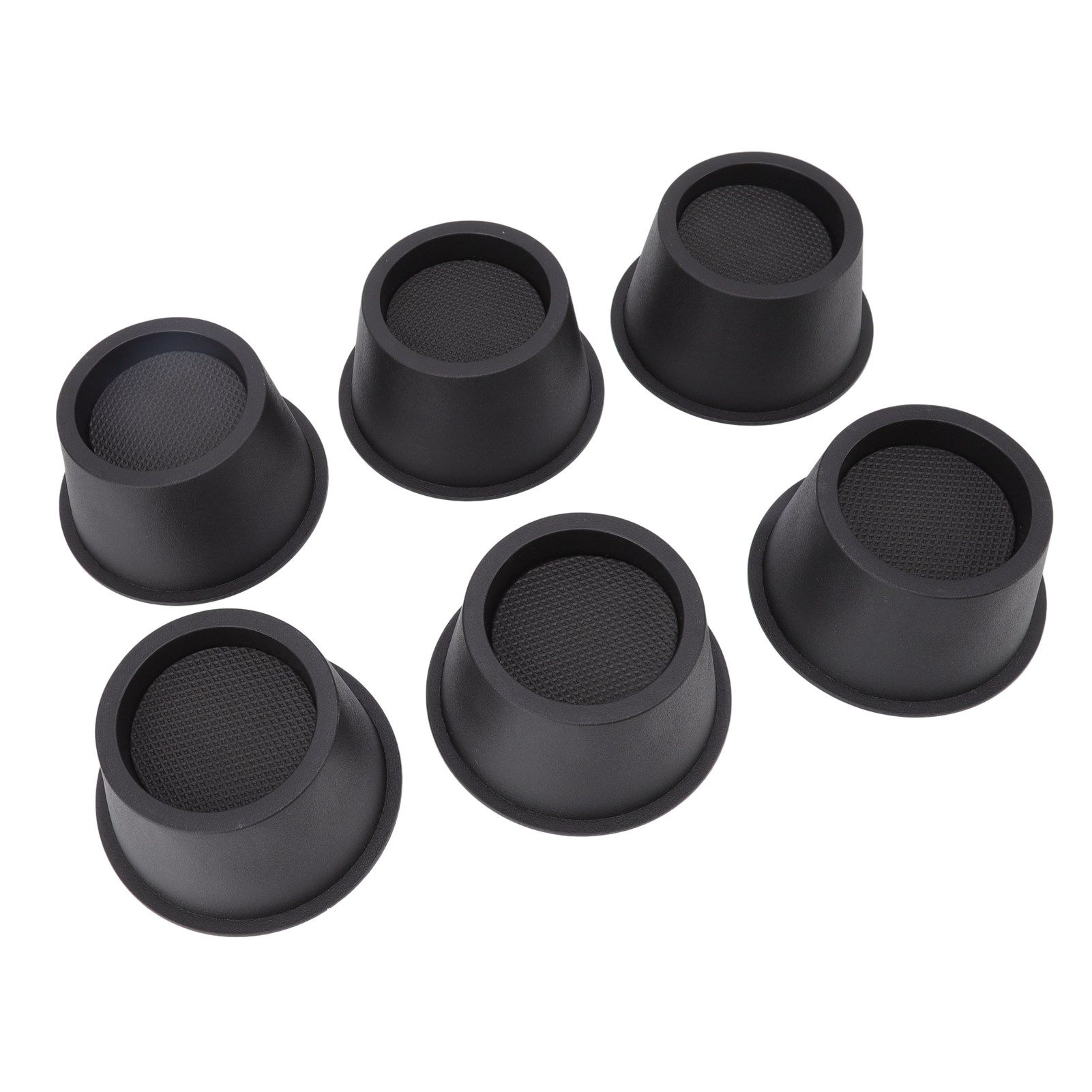 6Pcs Furniture Risers Round Plastic Furniture Lift Riser for Bed Table Couch Black 2.8in - Image 5