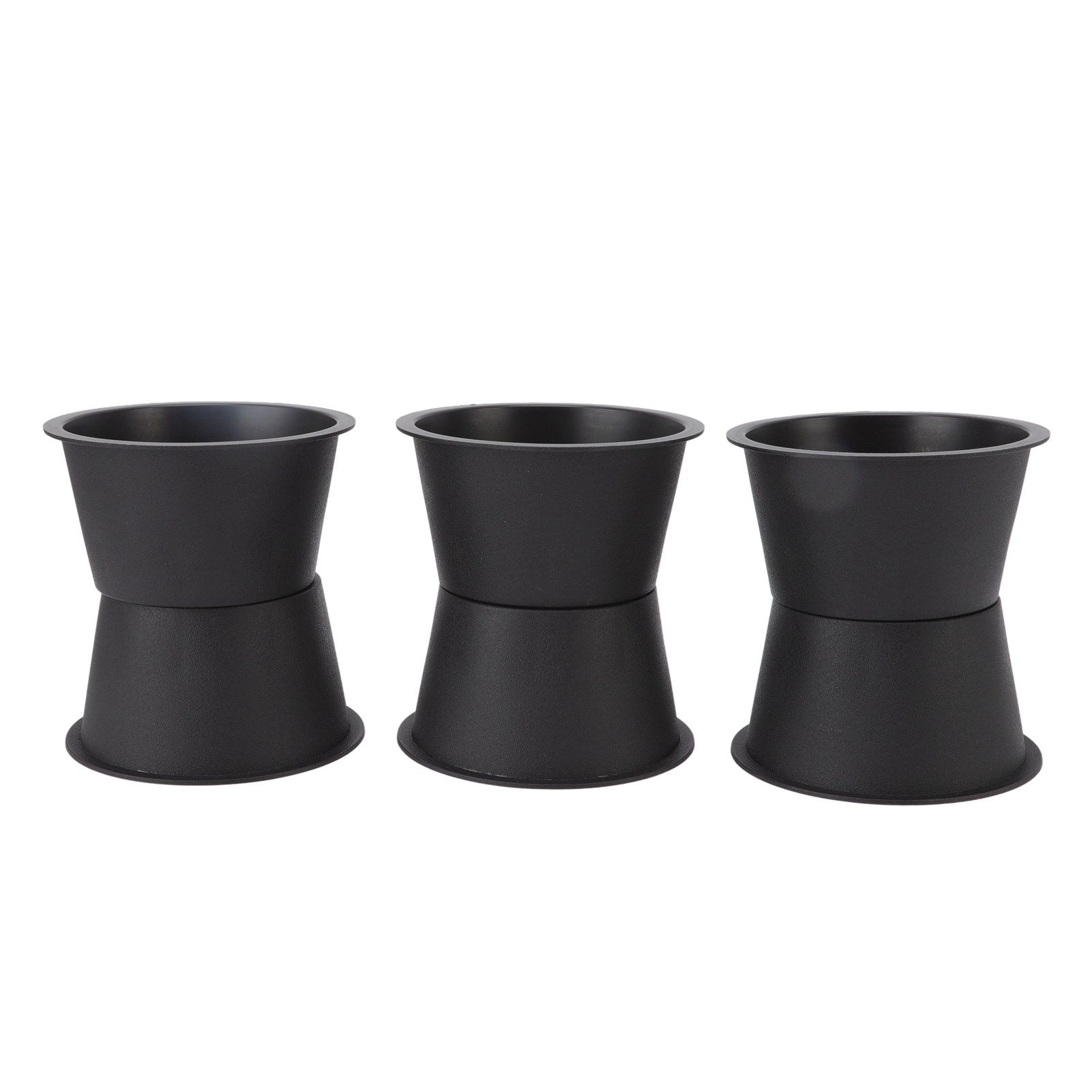 6Pcs Furniture Risers Round Plastic Furniture Lift Riser for Bed Table Couch Black 2.8in - Image 6