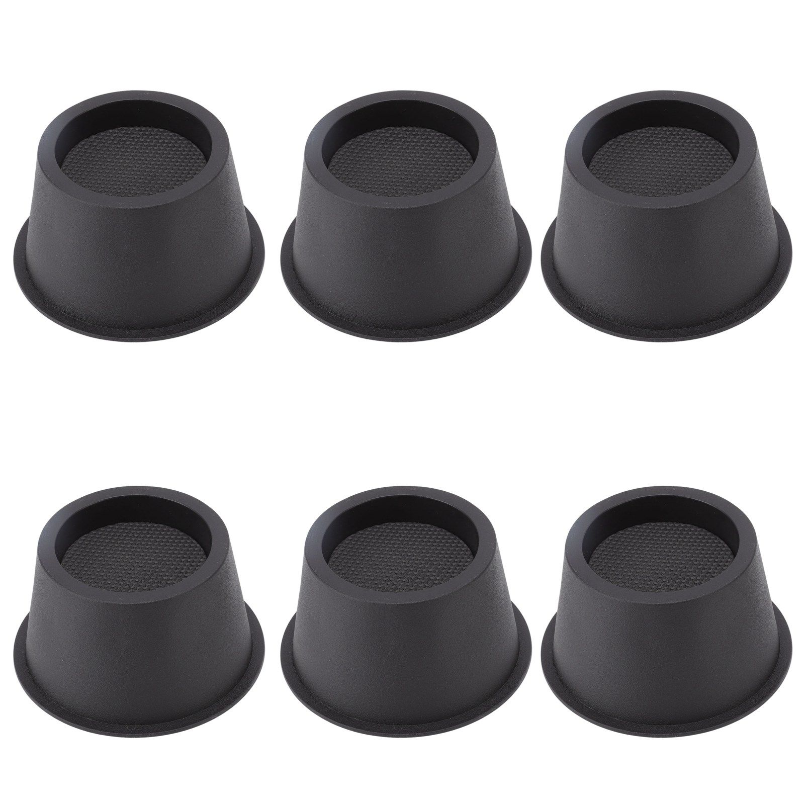 6Pcs Furniture Risers Round Plastic Furniture Lift Riser for Bed Table Couch Black 2.8in - Image 8