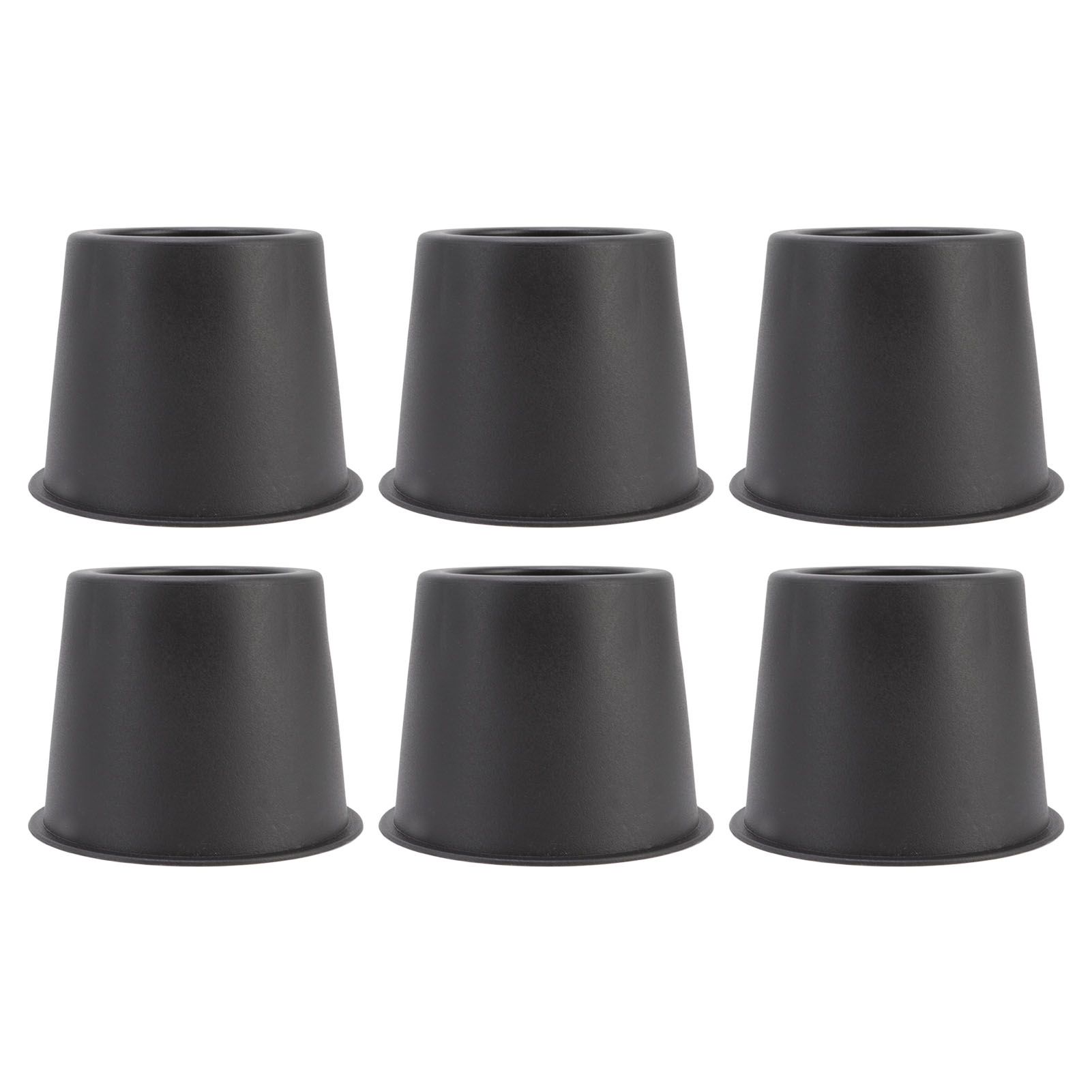 6 PCS Anti Vibration Pads Sofa Feet Pad Furniture Riser Mat for Table Cabinet Bed 3in Black Round - Image 1