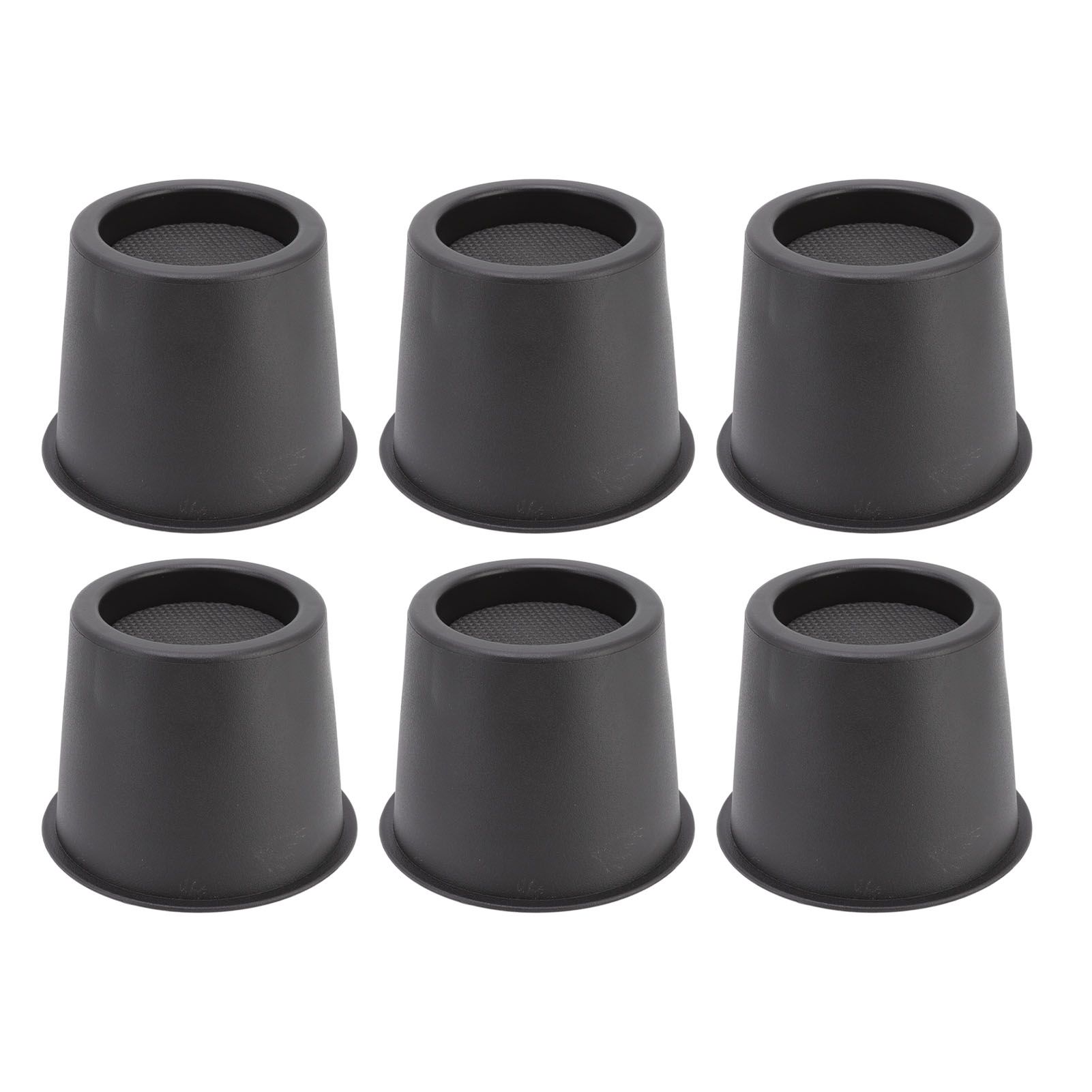 6 PCS Anti Vibration Pads Sofa Feet Pad Furniture Riser Mat for Table Cabinet Bed 3in Black Round - Image 2