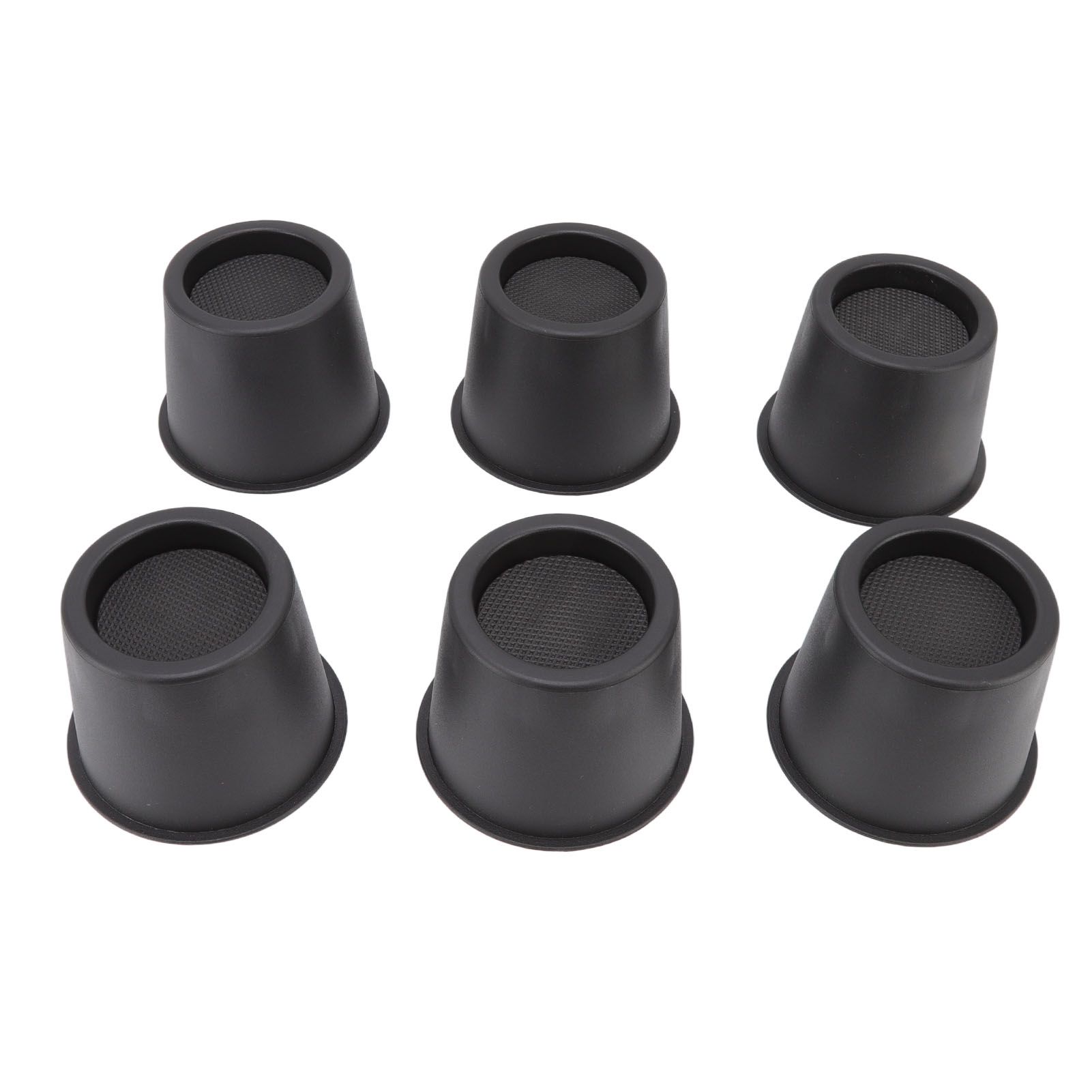 6 PCS Anti Vibration Pads Sofa Feet Pad Furniture Riser Mat for Table Cabinet Bed 3in Black Round - Image 5