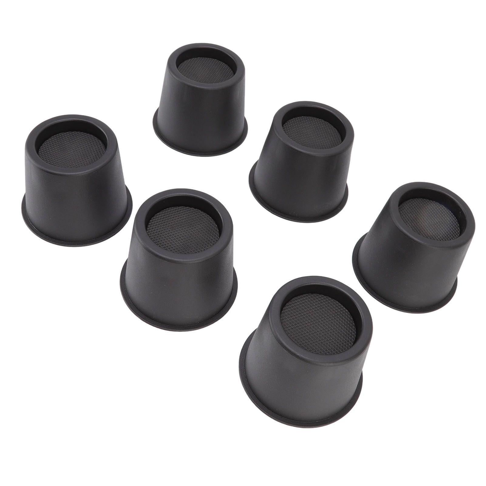 6 PCS Anti Vibration Pads Sofa Feet Pad Furniture Riser Mat for Table Cabinet Bed 3in Black Round - Image 6