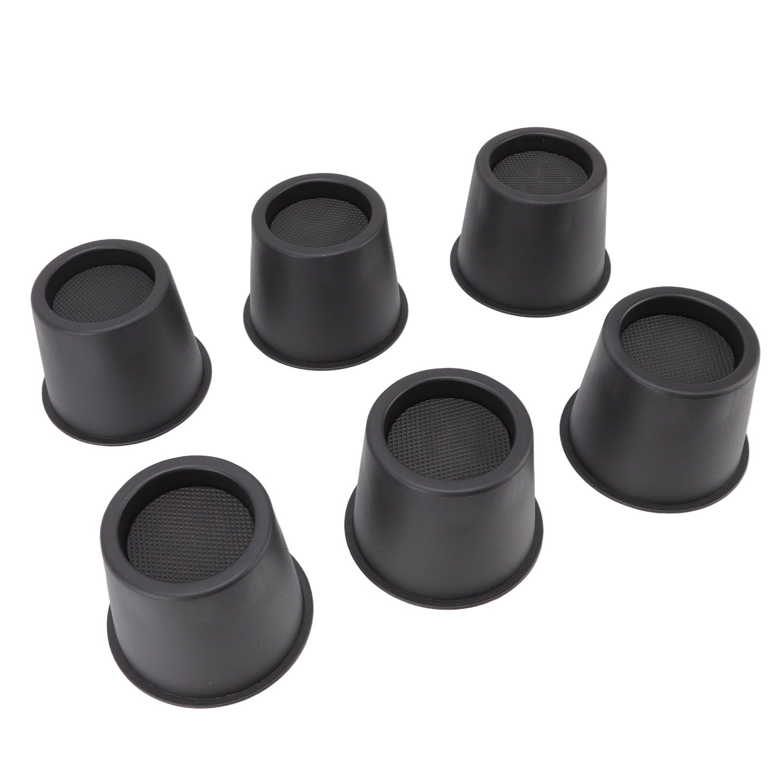 6 PCS Anti Vibration Pads Sofa Feet Pad Furniture Riser Mat for Table Cabinet Bed 3in Black Round - Image 7