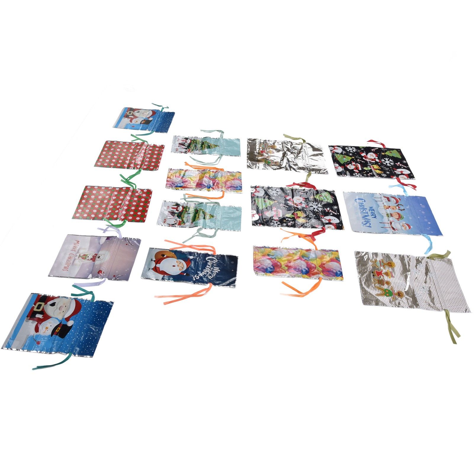 15 Pcs Christmas Drawstring Gift Bags Drawstring Packing Pouches Favors Bags for Christmas Festival Party - Image 2