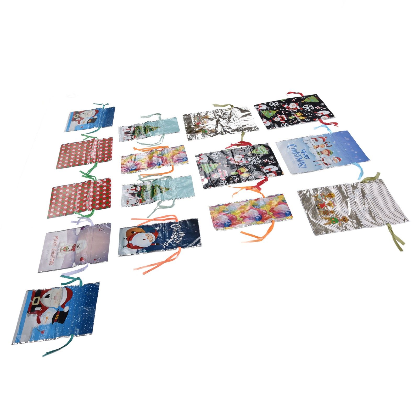 15 Pcs Christmas Drawstring Gift Bags Drawstring Packing Pouches Favors Bags for Christmas Festival Party - Image 5