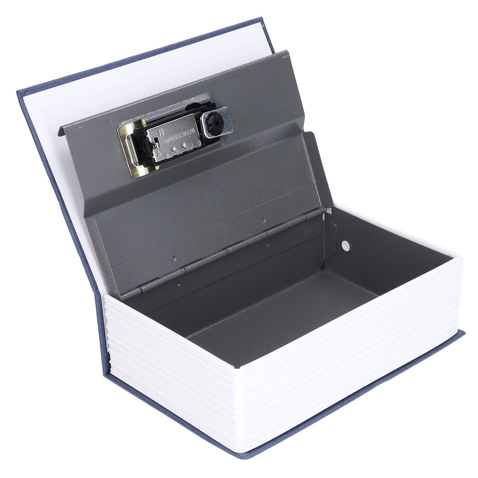 Book Shaped Steel Safe Classic Secret Book Safe Lock Password Type Household Storage BoxBlue - Image 3