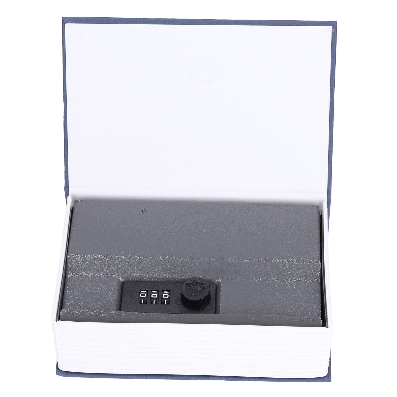 Book Shaped Steel Safe Classic Secret Book Safe Lock Password Type Household Storage BoxBlue - Image 5