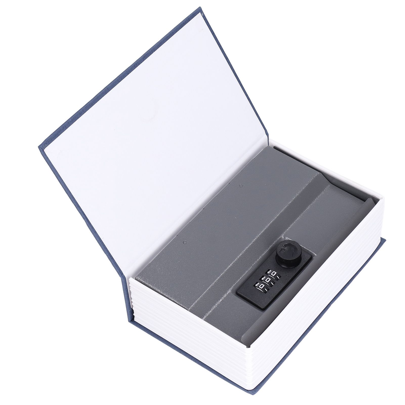 Book Shaped Steel Safe Classic Secret Book Safe Lock Password Type Household Storage BoxBlue - Image 7