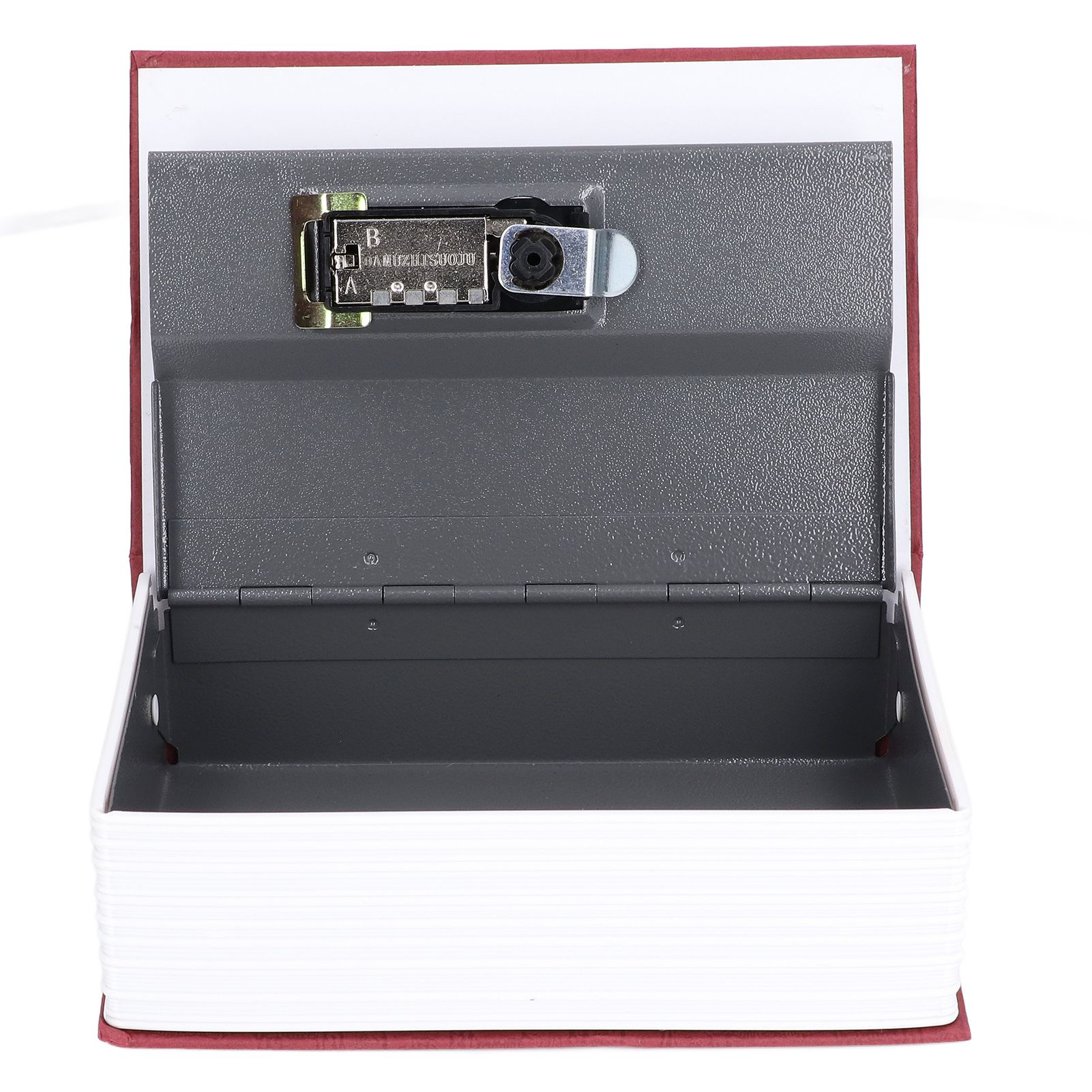 Book Shaped Steel Safe Classic Secret Book Safe Lock Password Type Household Storage BoxRed - Image 1