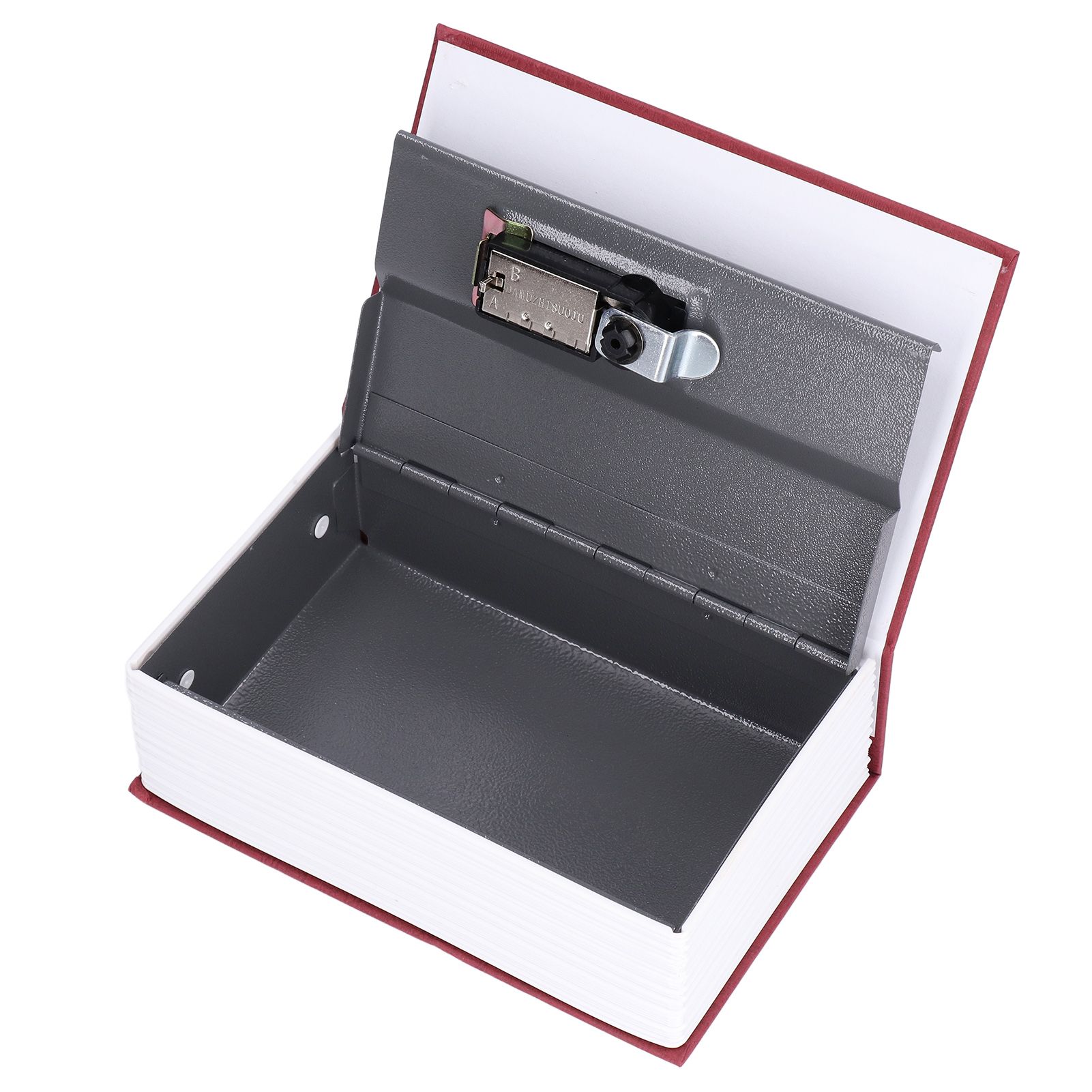 Book Shaped Steel Safe Classic Secret Book Safe Lock Password Type Household Storage BoxRed - Image 2