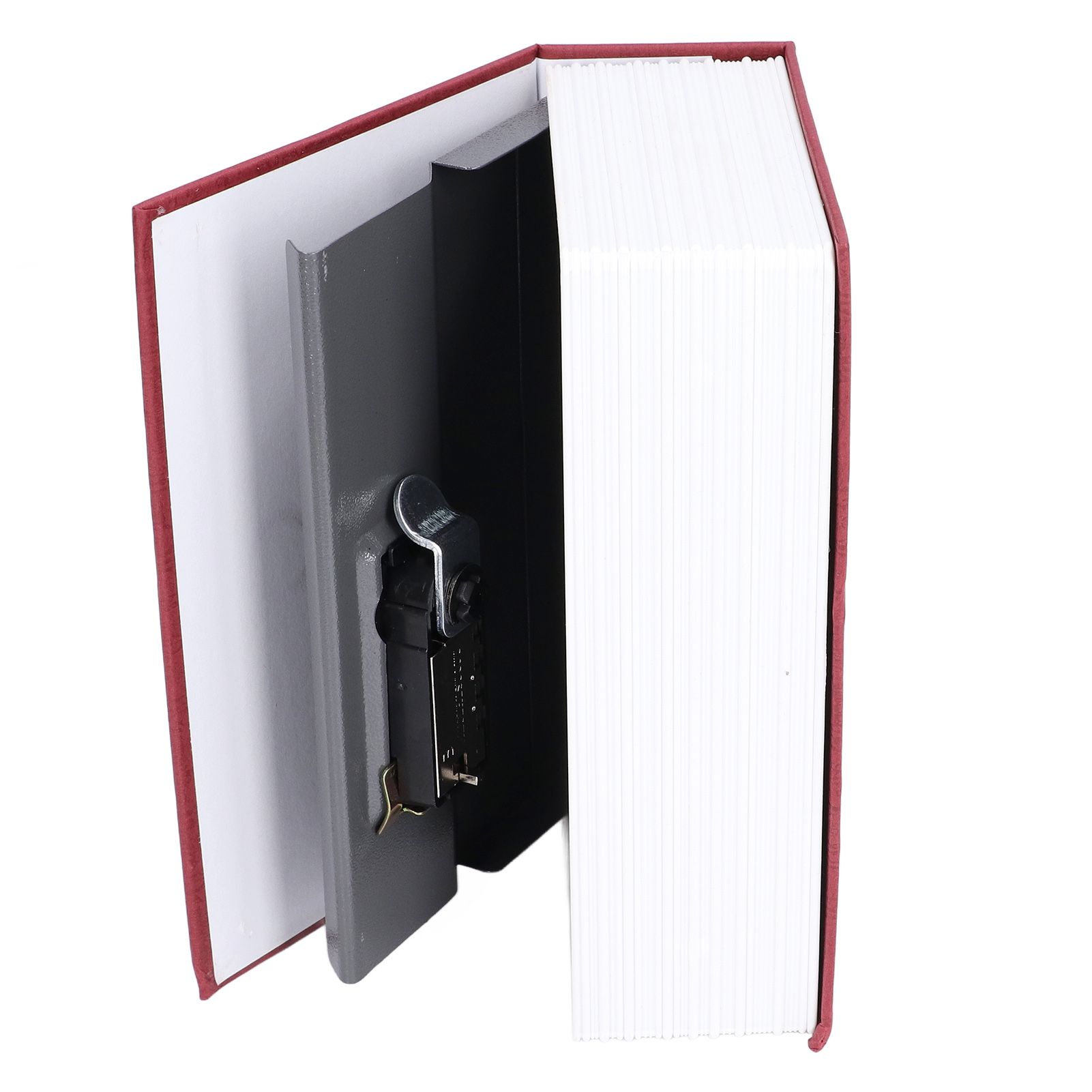 Book Shaped Steel Safe Classic Secret Book Safe Lock Password Type Household Storage BoxRed - Image 4