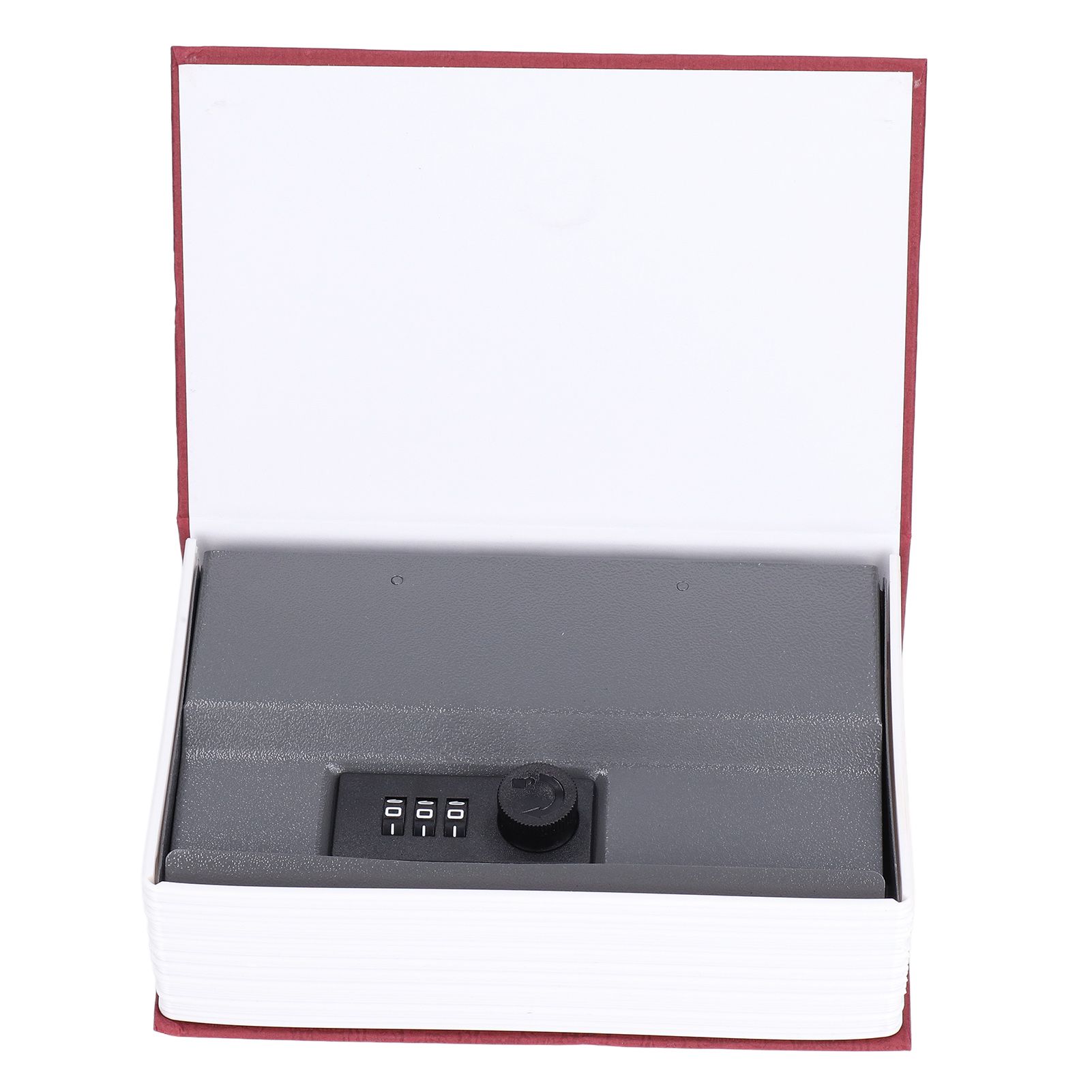 Book Shaped Steel Safe Classic Secret Book Safe Lock Password Type Household Storage BoxRed - Image 5