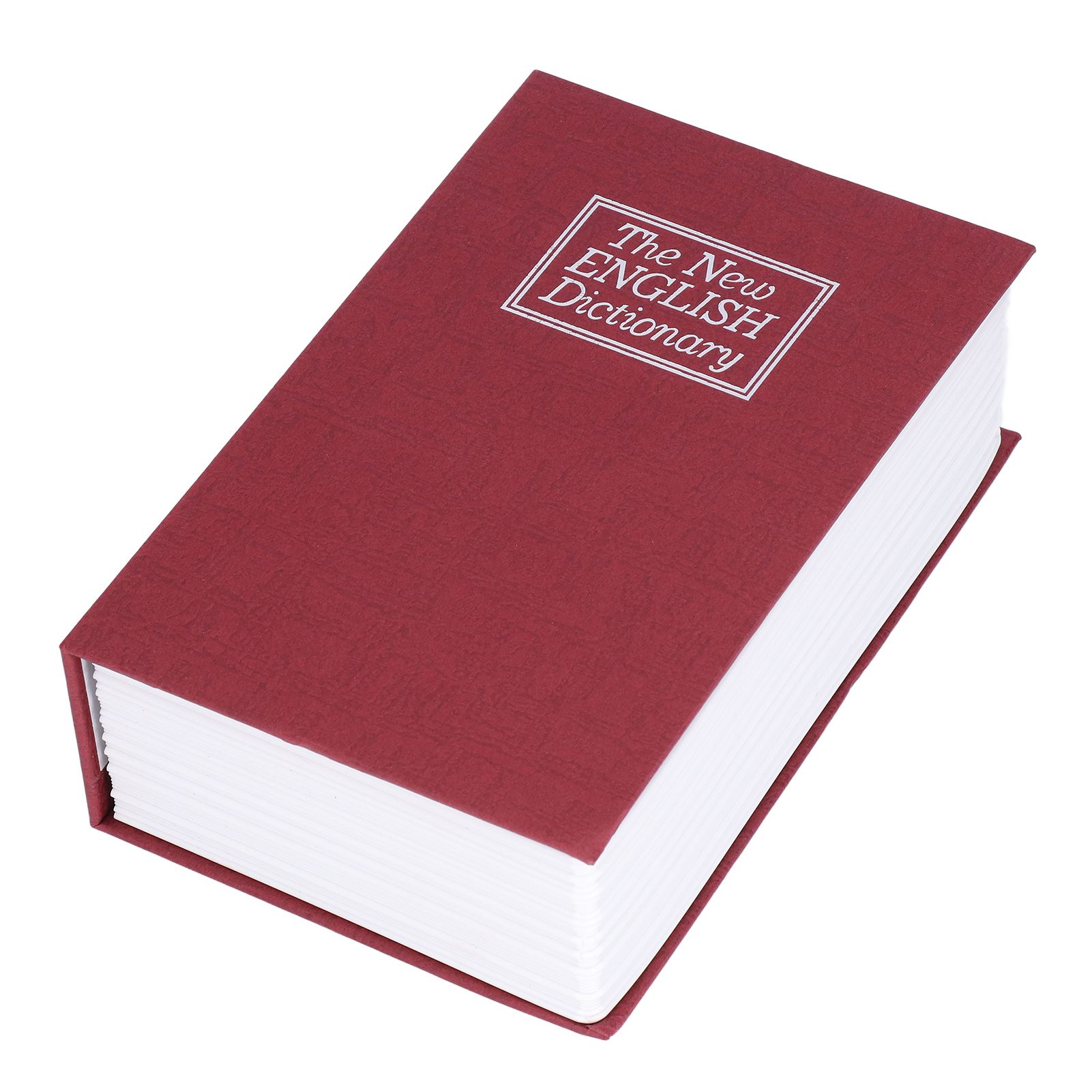 Book Shaped Steel Safe Classic Secret Book Safe Lock Password Type Household Storage BoxRed - Image 8