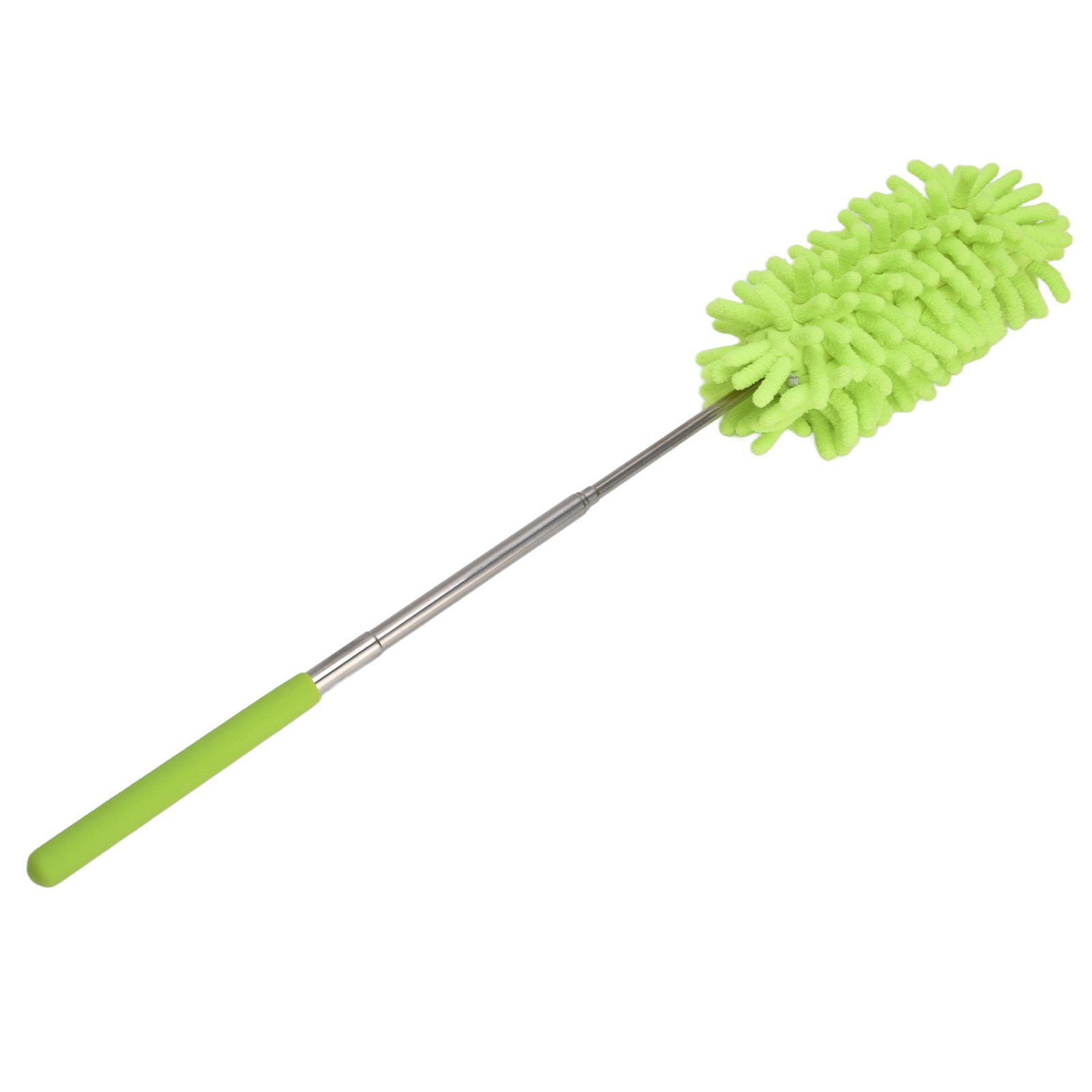 Telescopic Duster Handheld Dust Remover Stainless Steel for Floor Desk Cabinet Cupboard Cleaning Green - Image 3
