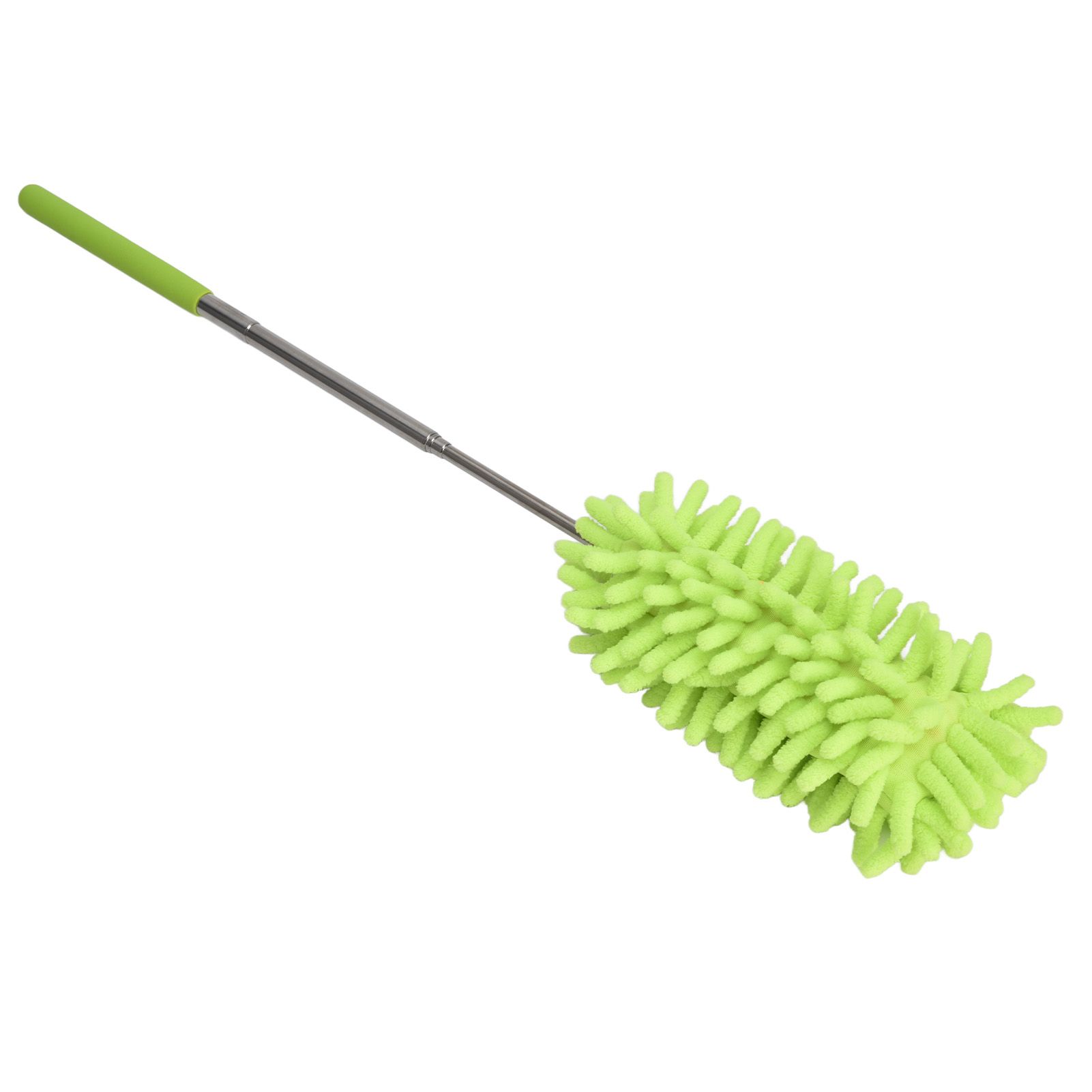 Telescopic Duster Handheld Dust Remover Stainless Steel for Floor Desk Cabinet Cupboard Cleaning Green - Image 5