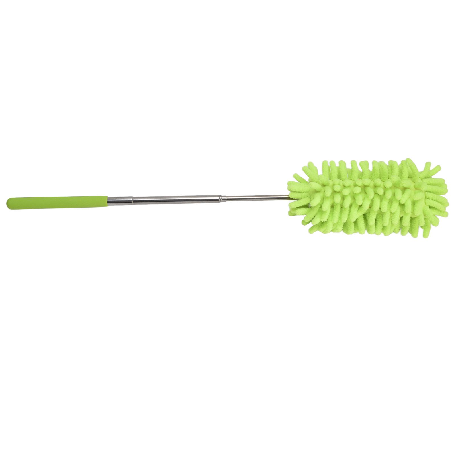 Telescopic Duster Handheld Dust Remover Stainless Steel for Floor Desk Cabinet Cupboard Cleaning Green - Image 8