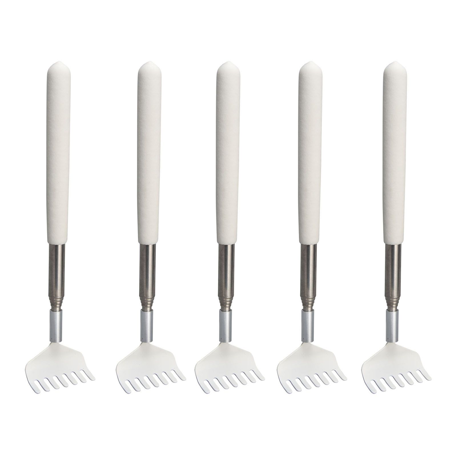 5pcs Extendable Back Scratcher Portable Telescopic Metal Back Scratchers Massager Scraper for Health Care Relaxation - Image 2