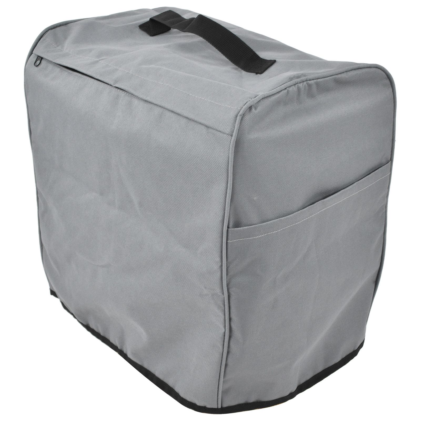 Grill Cover 600D Oxford Fabric Dustproof Barbecue Grill Protector with Zipped Pockets Gray - Image 2